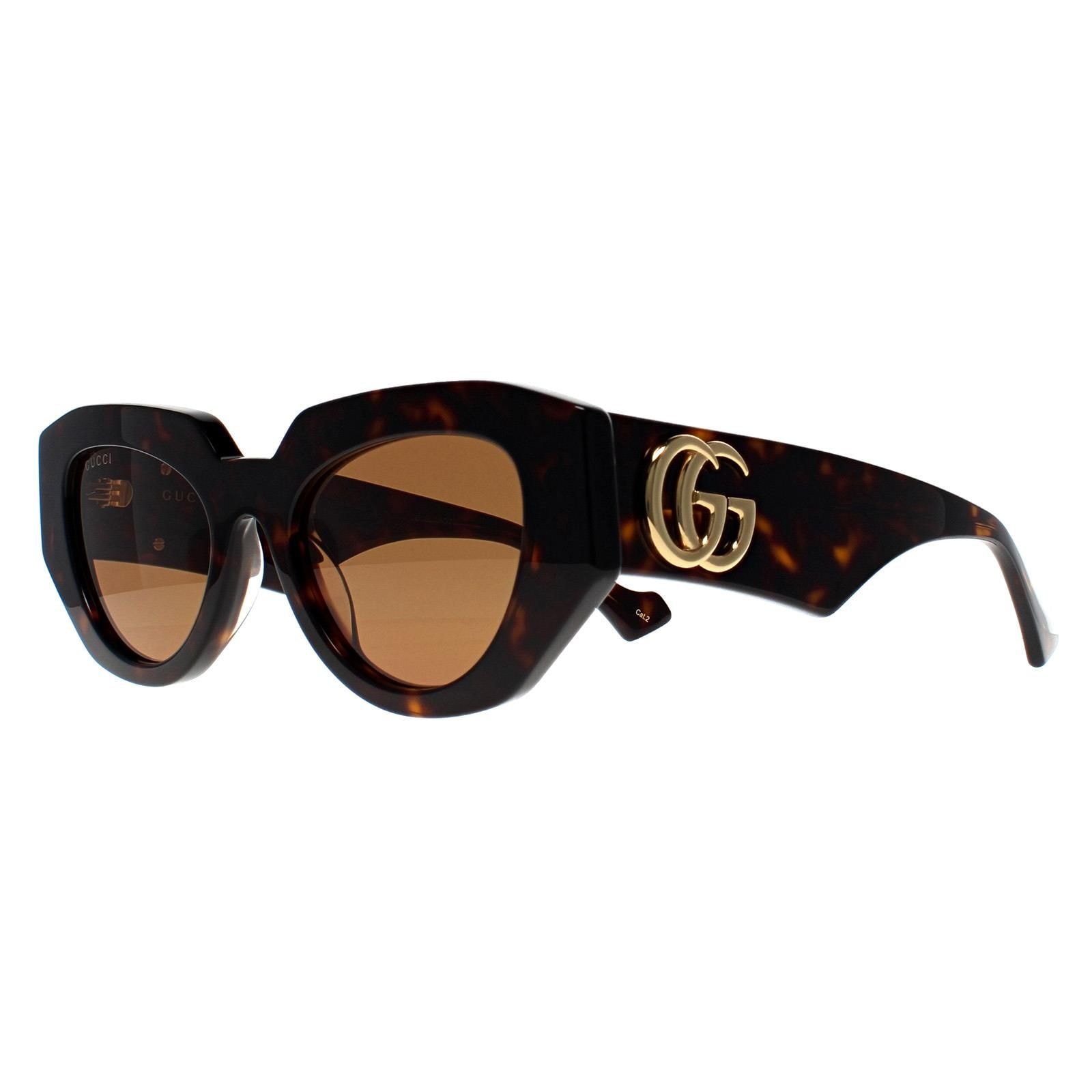 Gucci Cat Eye Shiny Dark Havana Brown GG1421S image 2