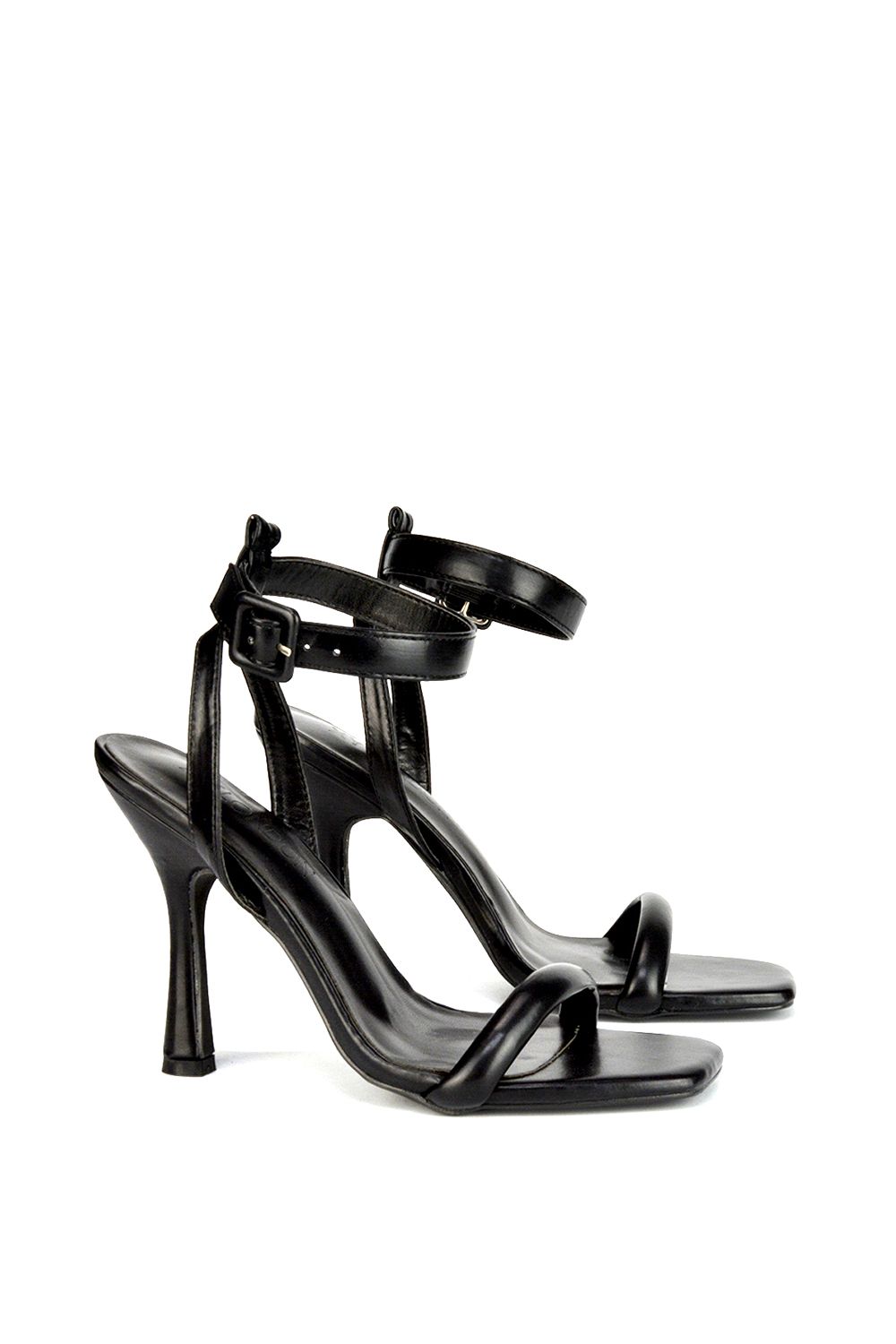 XY London 'Althea' Square Toe Lace up Strappy High Heel Sandals image 3