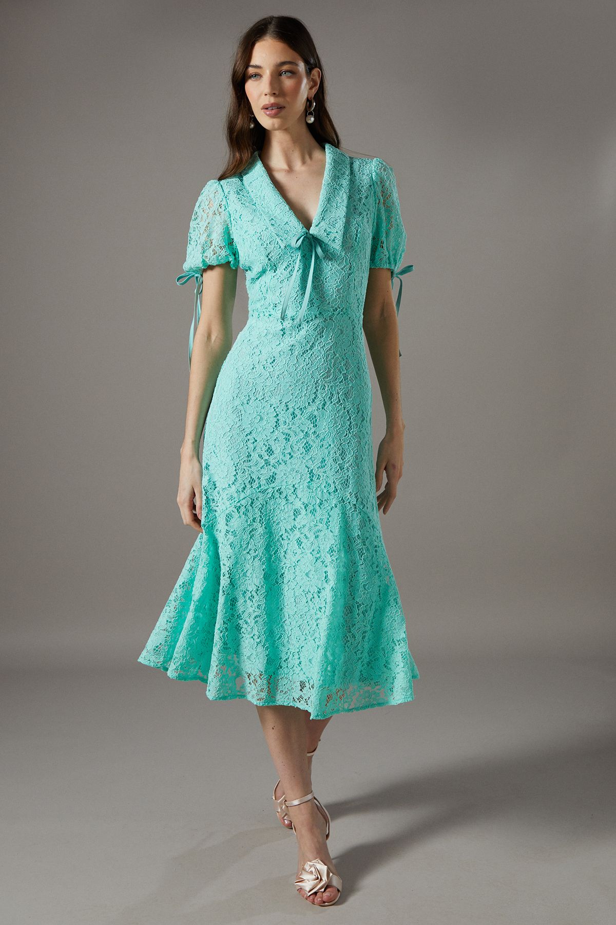 Coast Lace Peter Pan Collar Dress Mint image 1