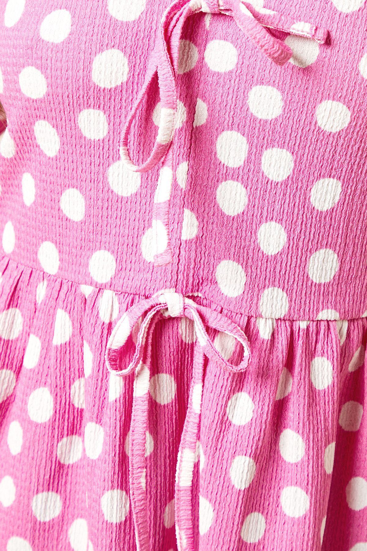 Dorothy Perkins Petite Bow Tie Front Puff Sleeve Jersey Top Pink image 5