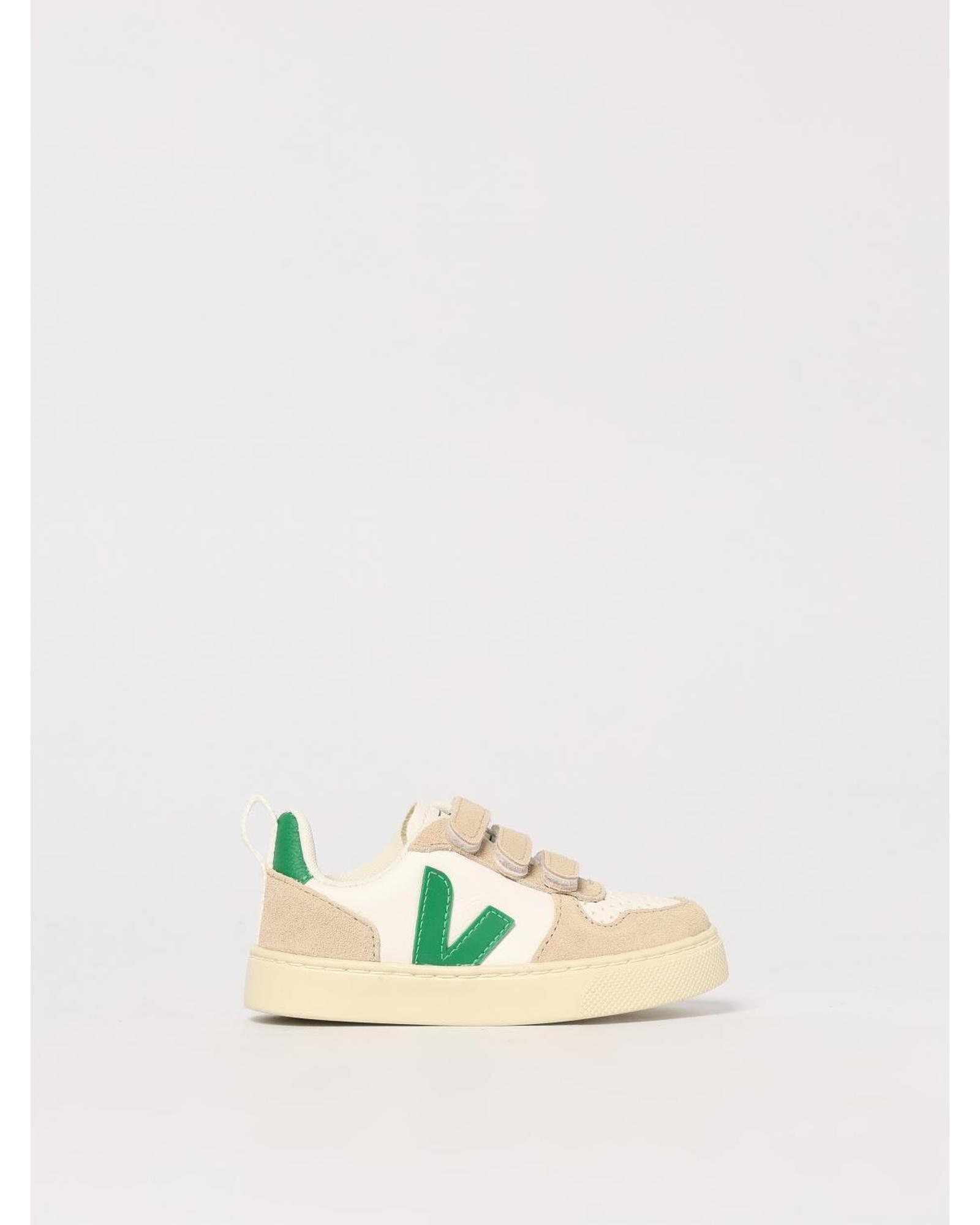 Veja Esplar Kids Velcro Sneaker - Beige Footwear
