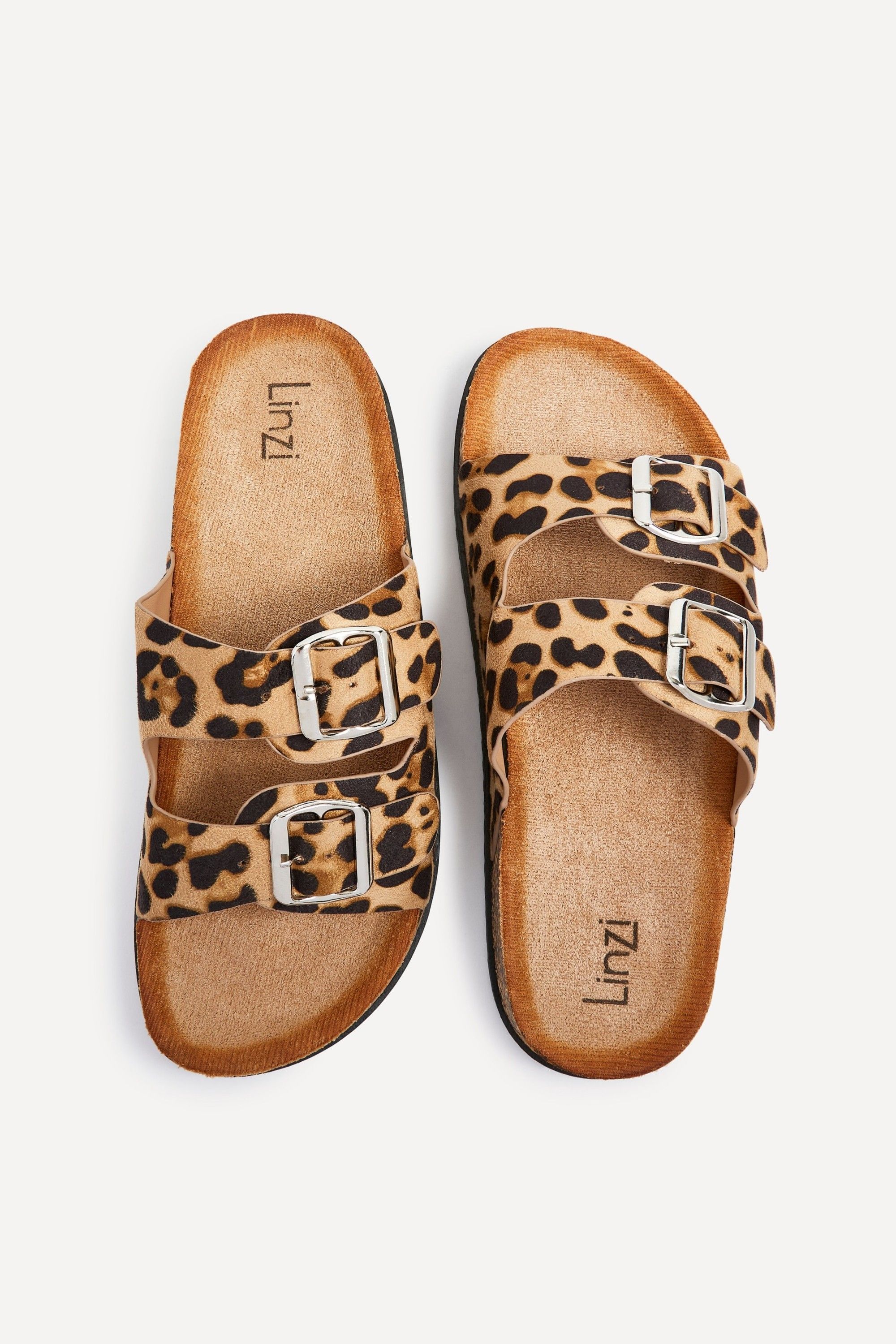 Linzi Echo Leopard Print Double Buckle Sandals image 5