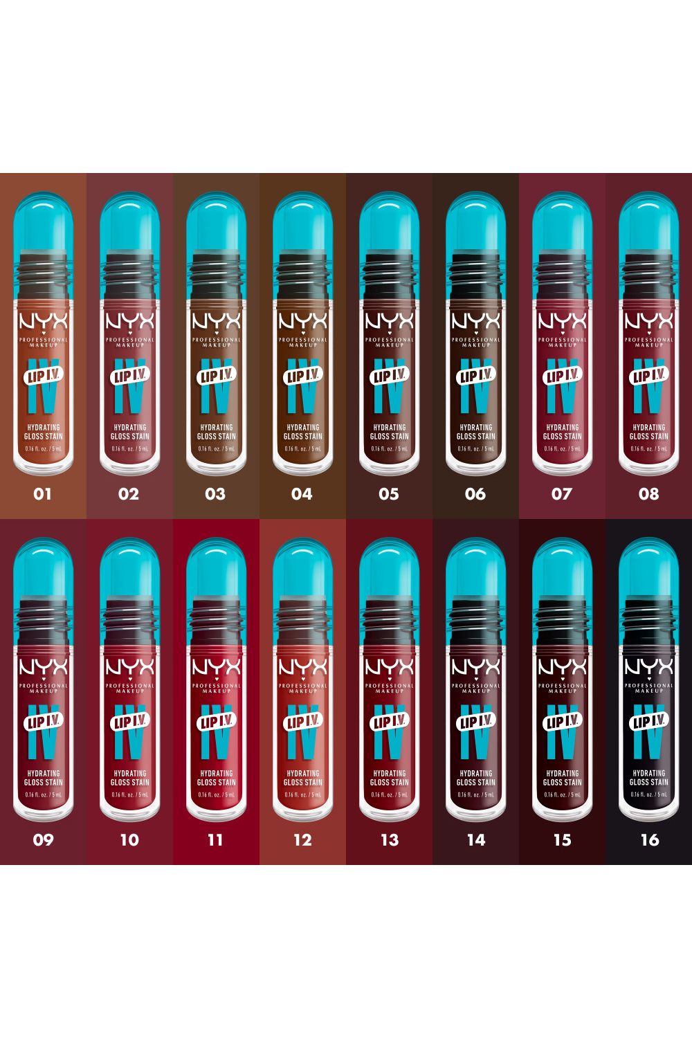 NYX Professional Makeup Lip IV Hydrating Gloss Stain, Lip Gloss 5ml Hydra Honey image 2