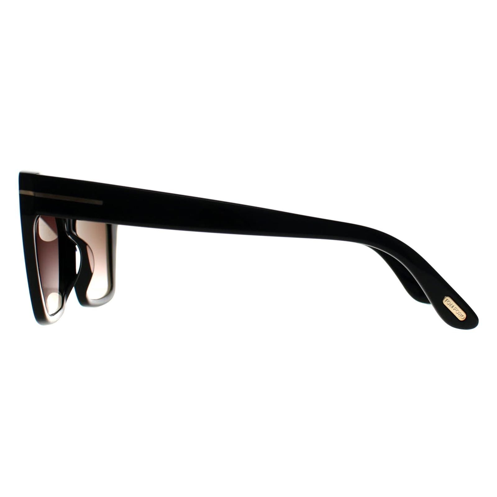 Tom Ford Cat Eye Shiny Black Purple Brown Gradient Winona FT1030 image 3