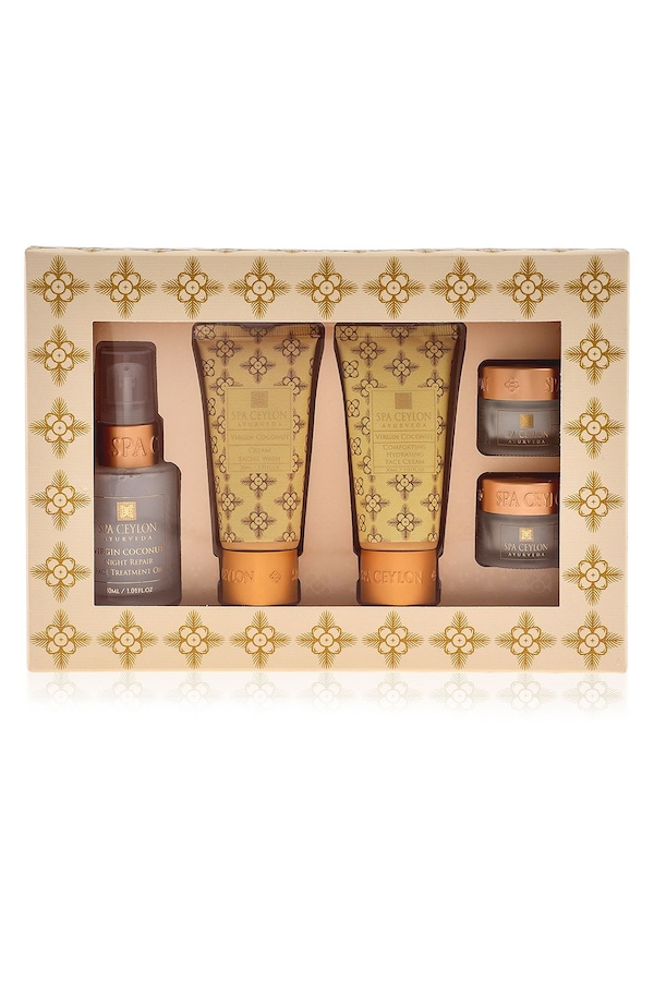 Spa Ceylon Virgin Coconut Night Repair Face Treatment Oil Set