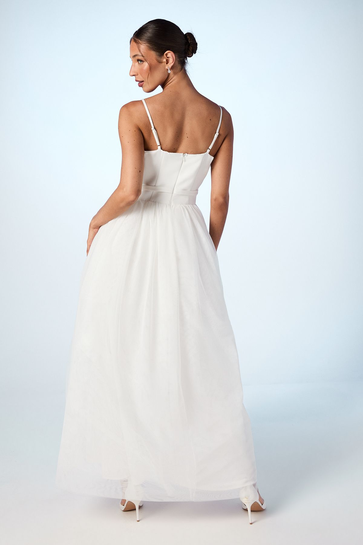 Coast Cowl Neck Corset Satin Wedding Dress Ivory image 3