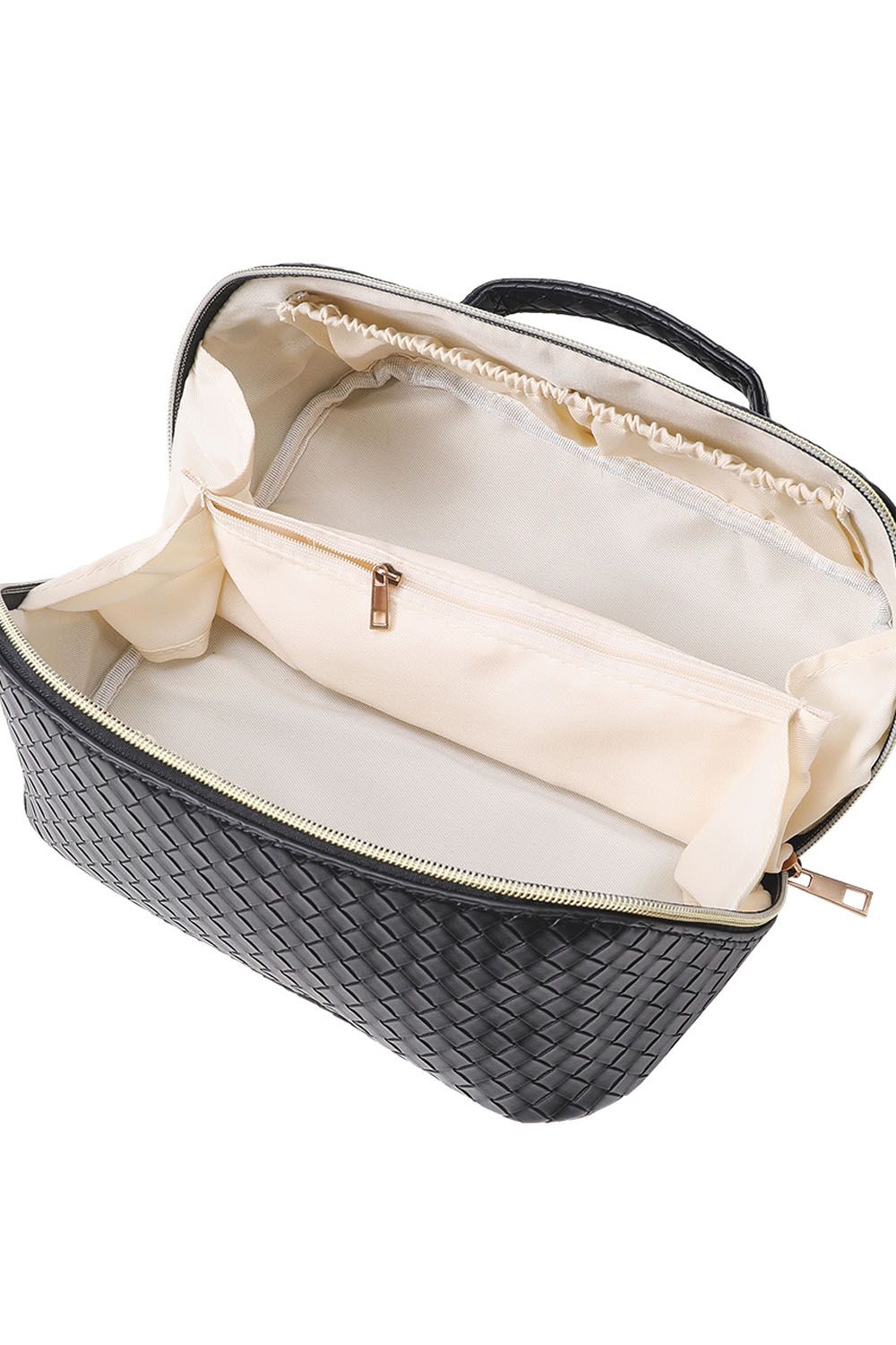 SHEONLY Flat Lay Organizer Toiletry Bag Makeup Storage Bag Wash Bag with Handle and Divider for Women Girls image 5