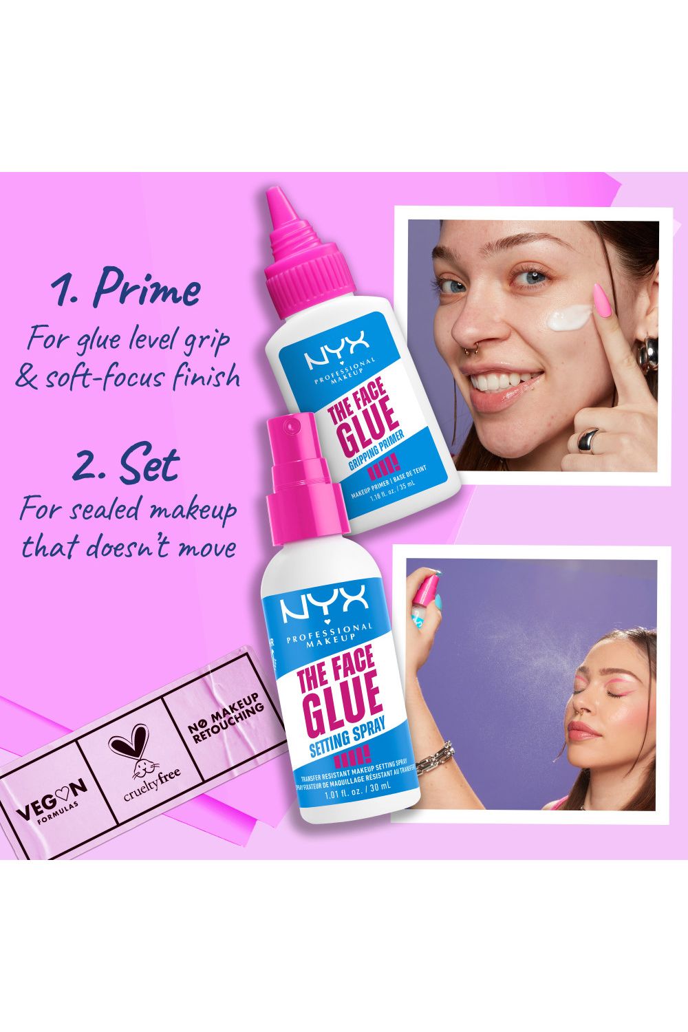 NYX Professional Makeup The Face Glue Primer 35ml Multi image 7