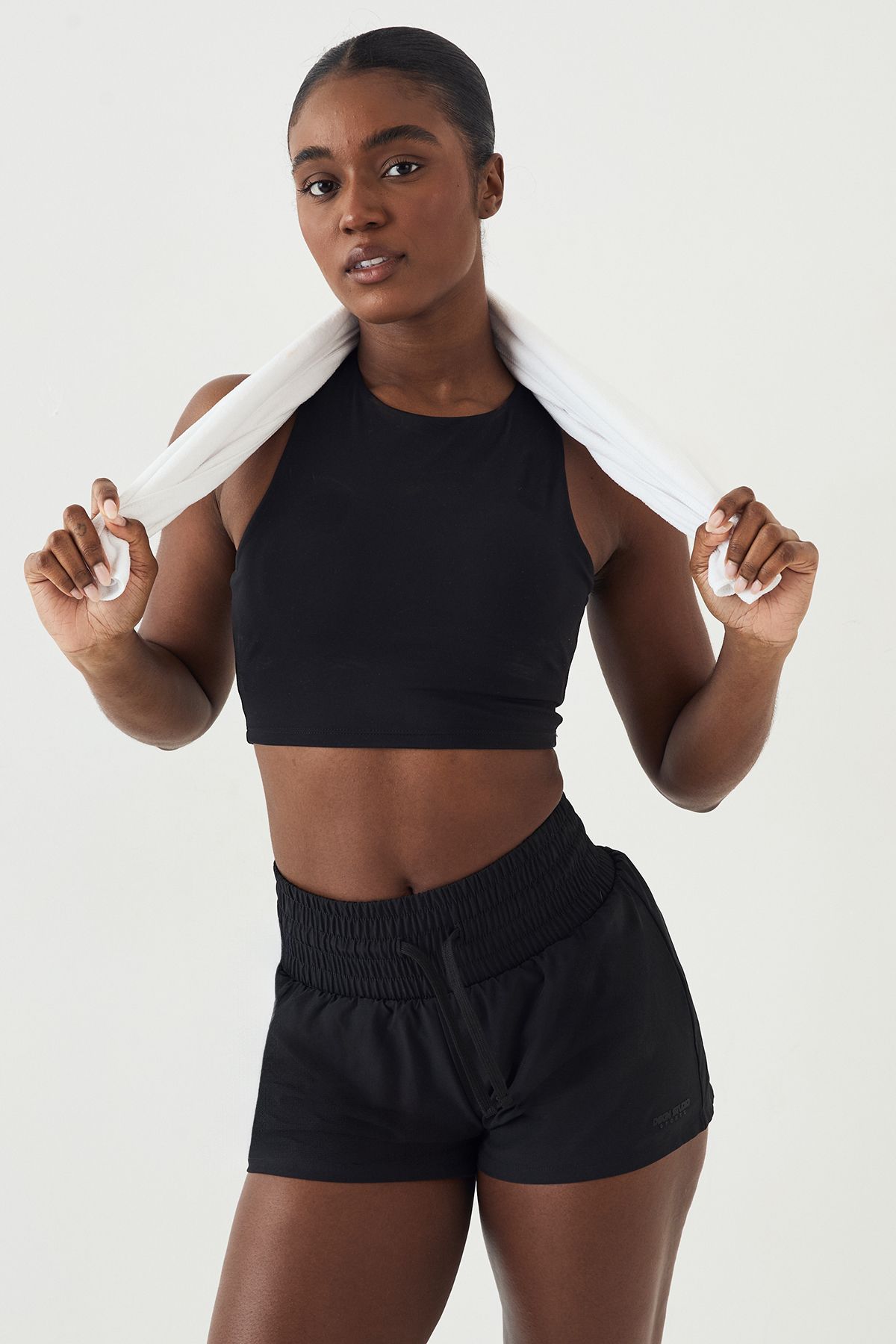 DSGN Studio DSGN Studio High Waist Deep Waistband Running Short Black image 1