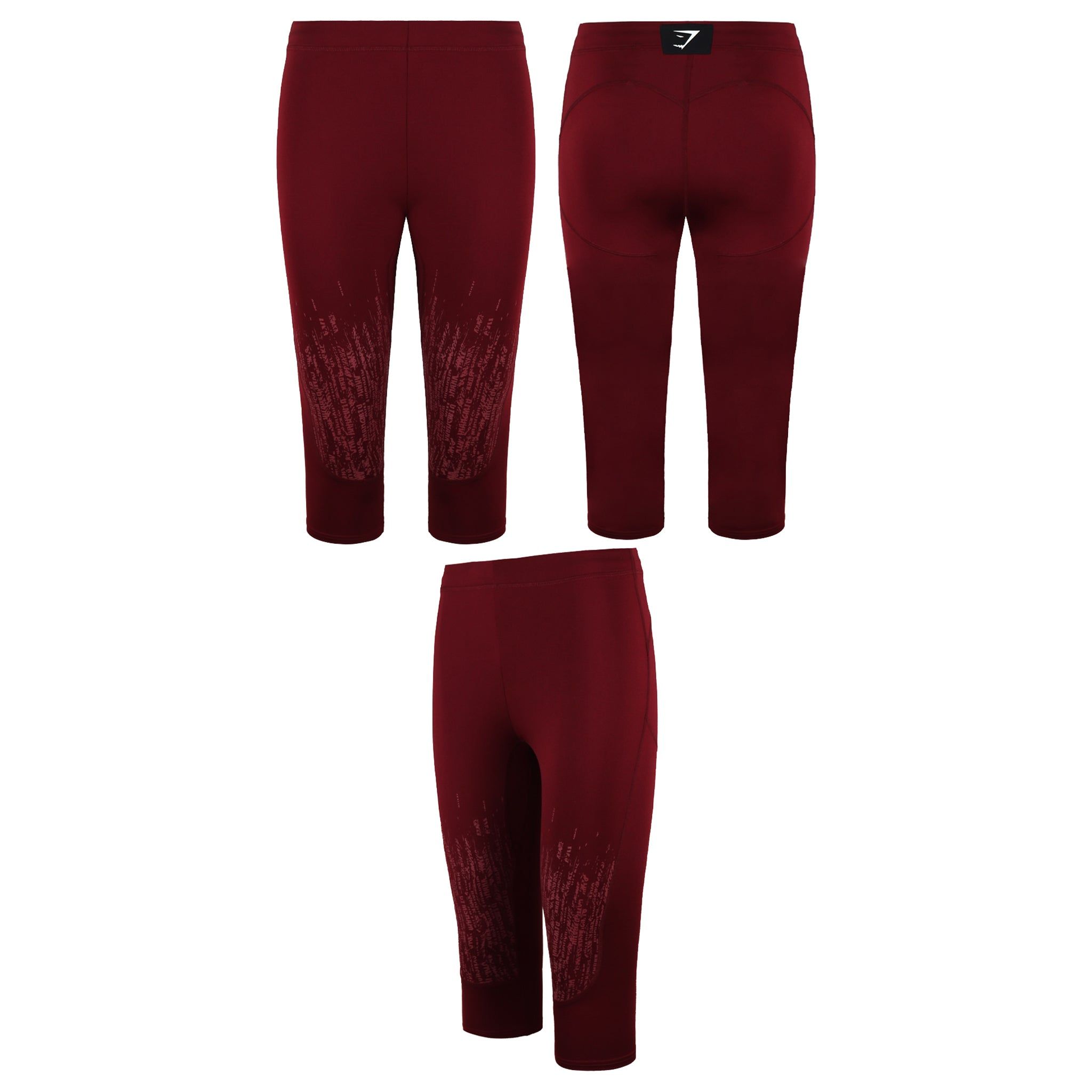 Gymshark Combat Burgundy Cropped Leggings image 4