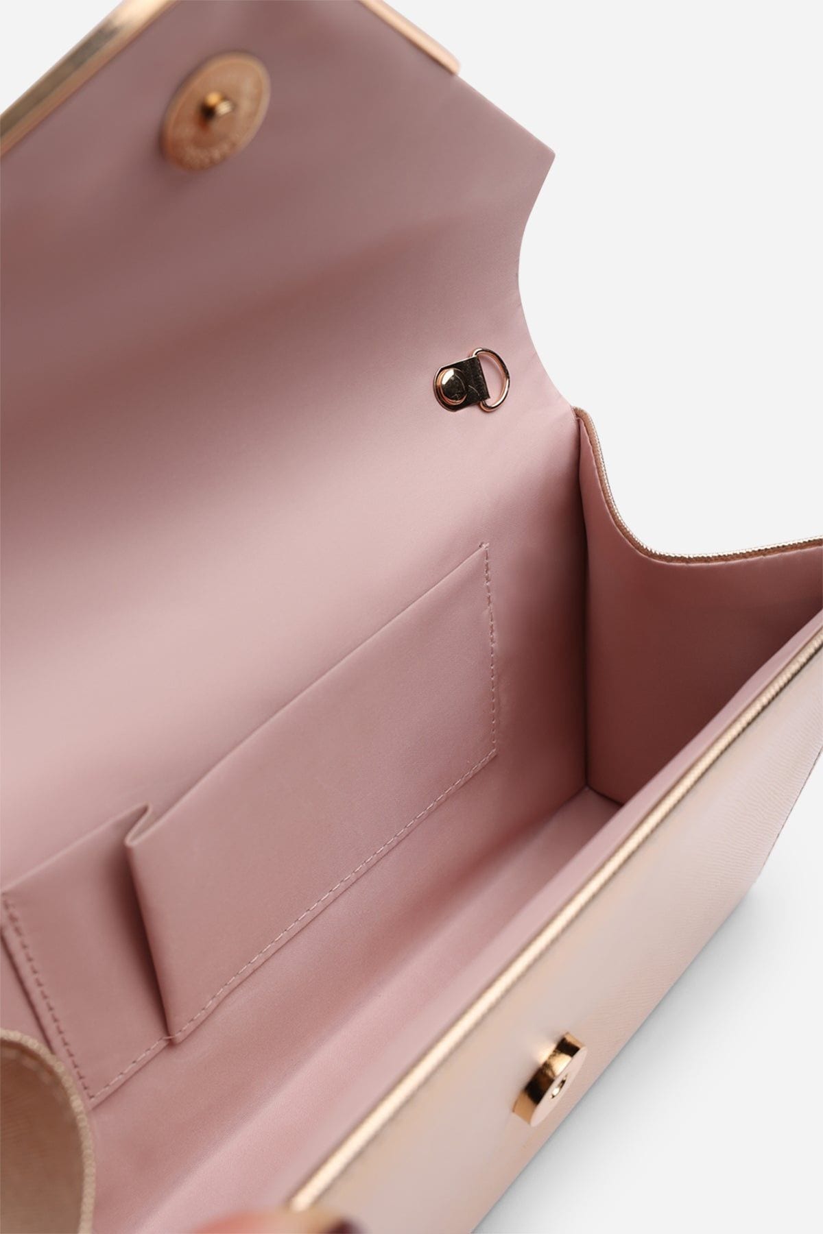 Where's That From 'Linen' Metallic Faux Leather Clutch Bag image 4