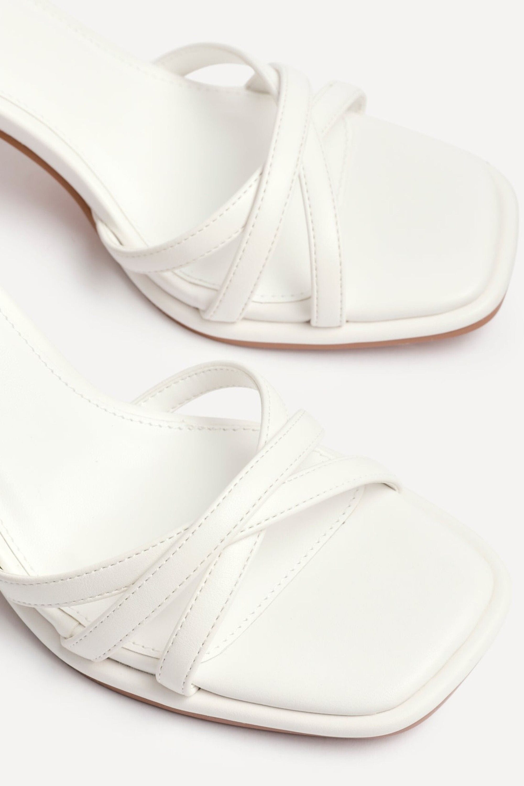 Linzi Faro White Faux Leather Strappy Heeled Sandals image 5