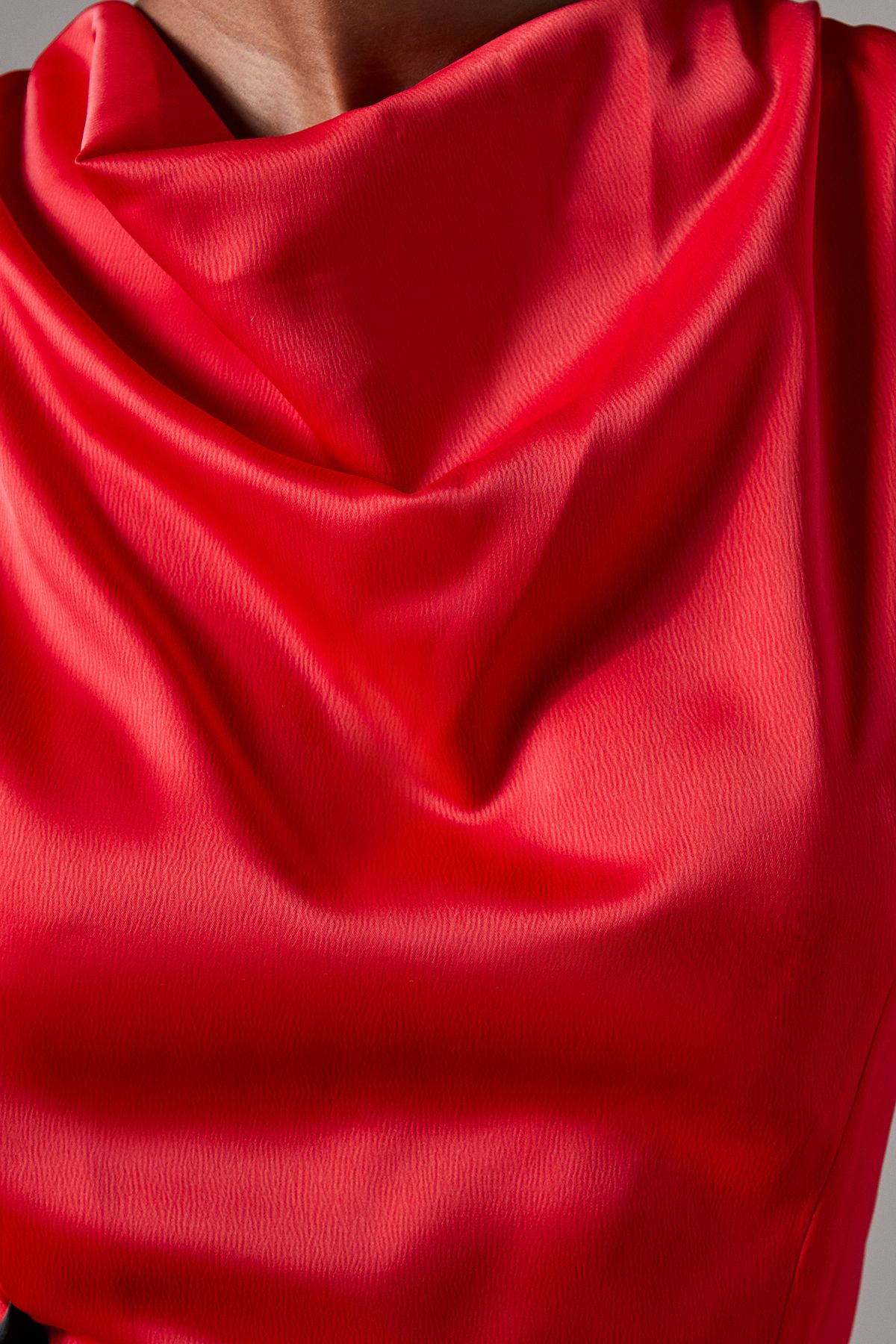 Coast Tie Side Satin Drape Wide Leg Jumpsuit Red image 5