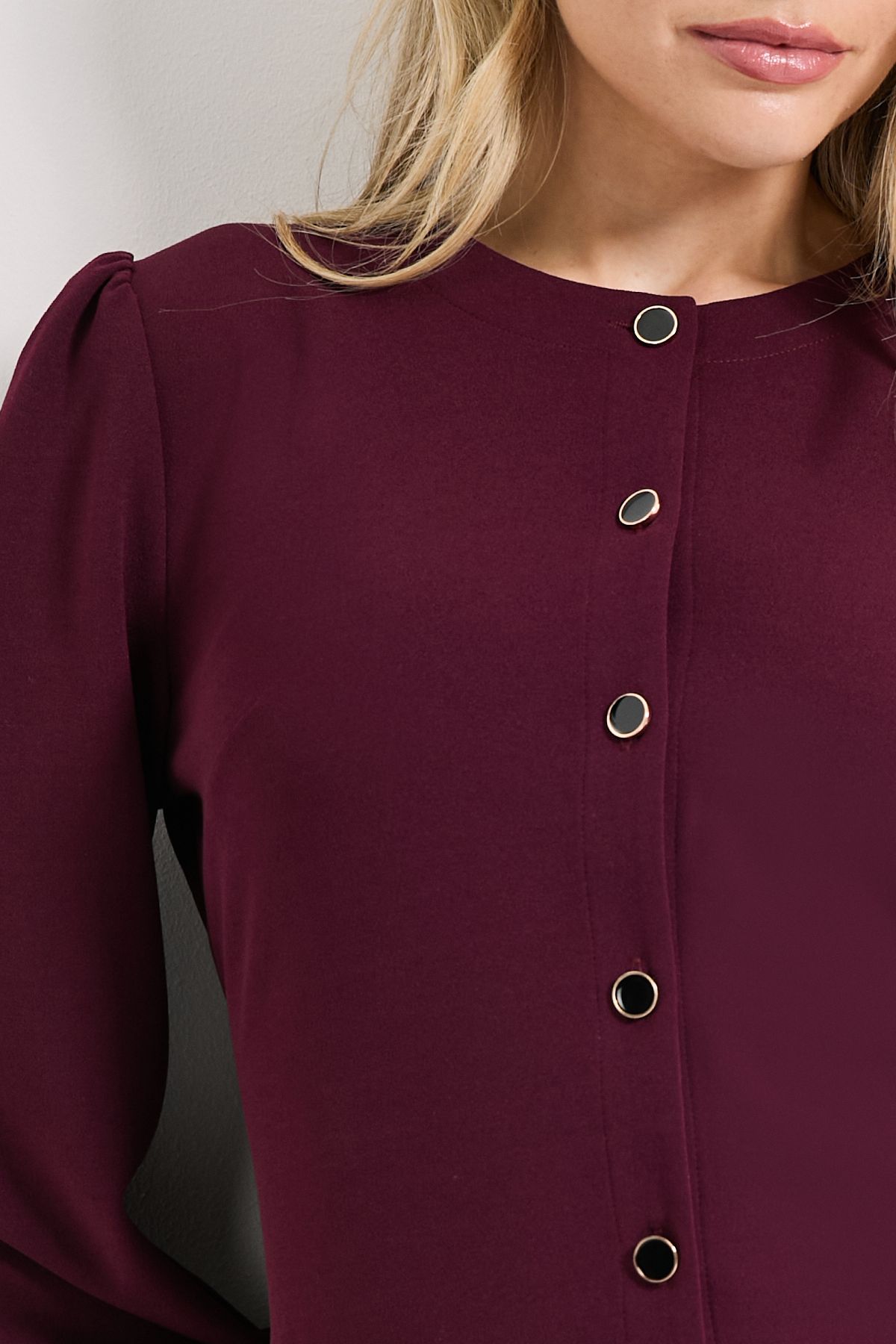 Dorothy Perkins Scuba Crepe Button Detail Mini Dress Berry image 2