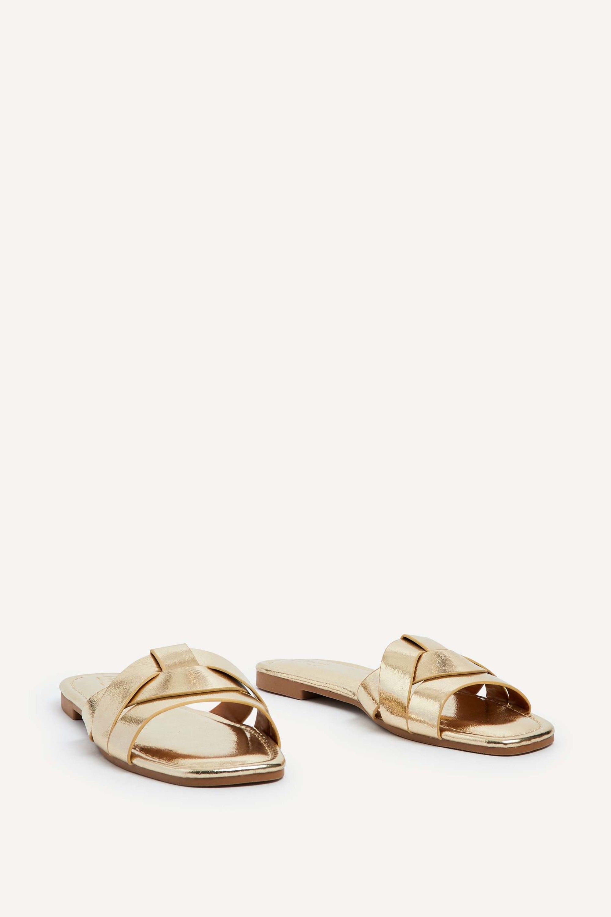 Linzi Fletcher Gold Slider Sandals image 4