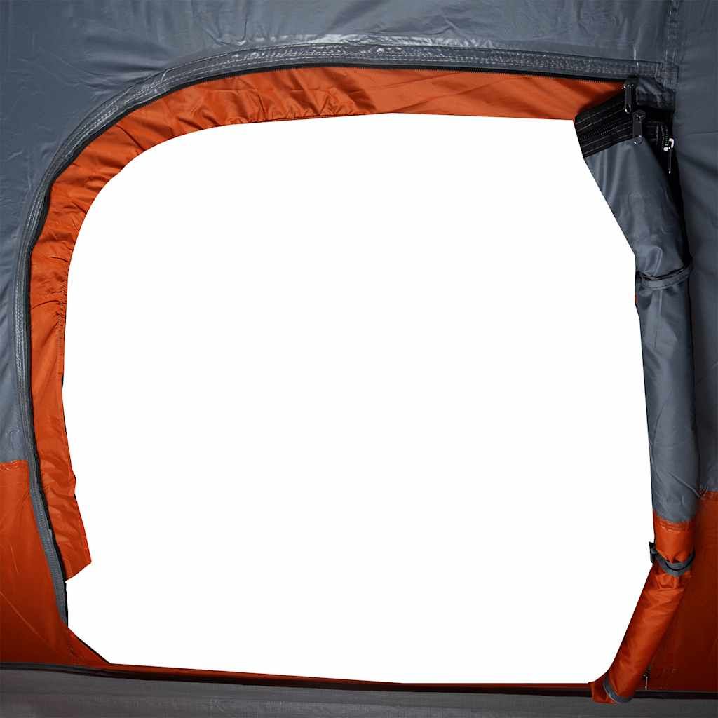Berkfield Home Camping Tent Dome 4-Person Grey and Orange Waterproof image 11