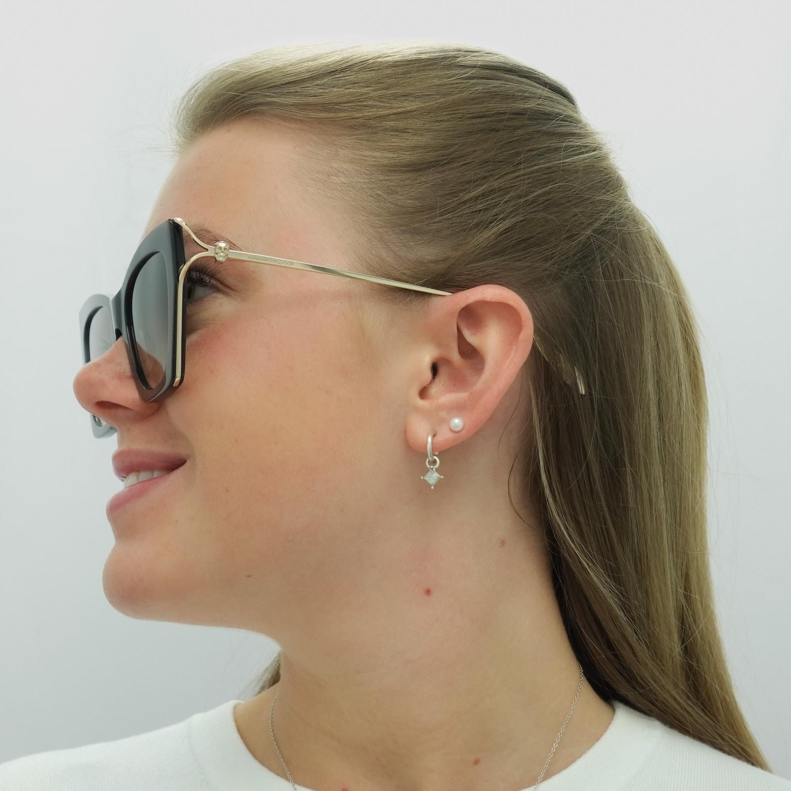 Alexander McQueen Cat Eye Womens Brown Gold Brown Gradient AM0375S image 7