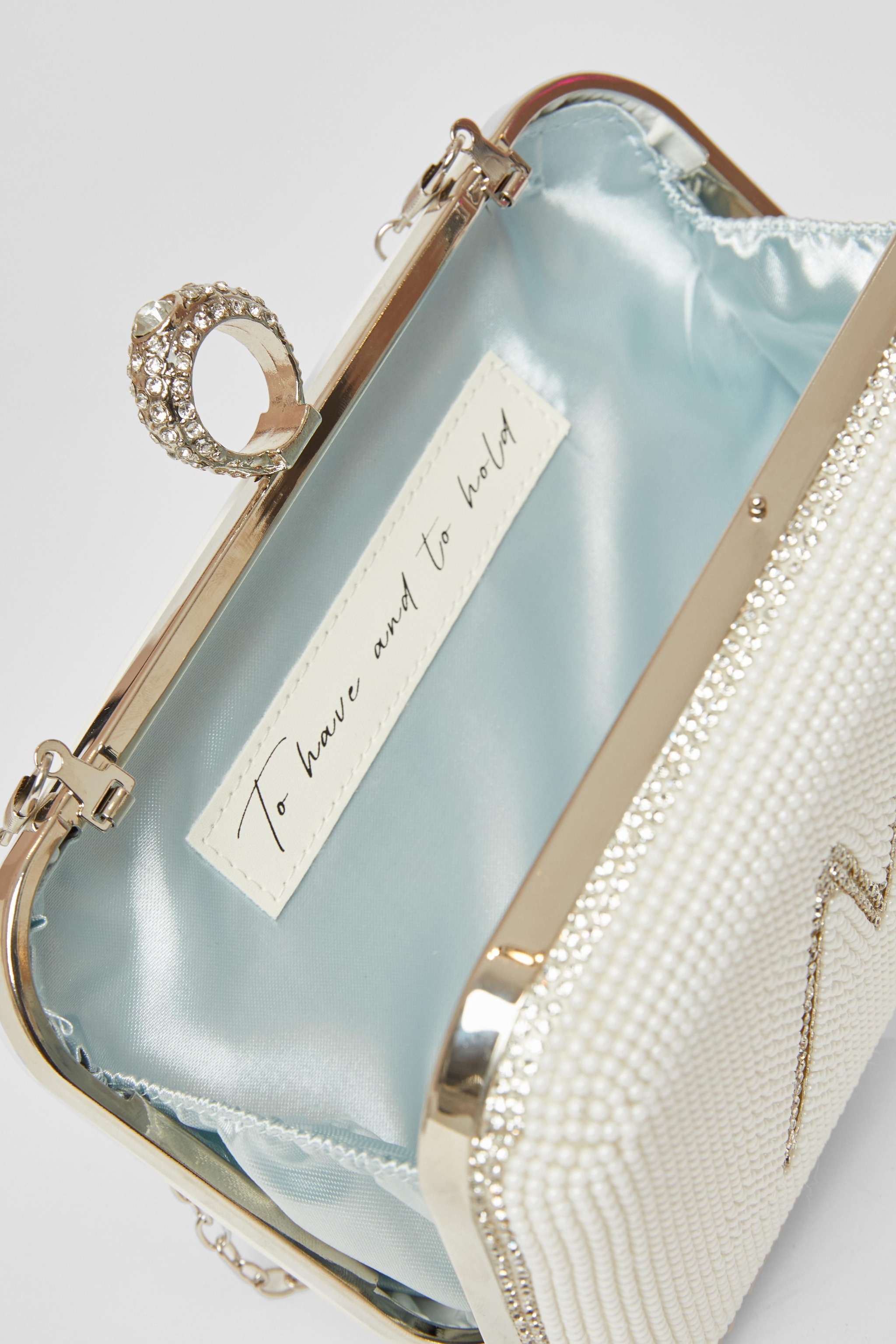 Quiz White Bridal Box Bag image 2