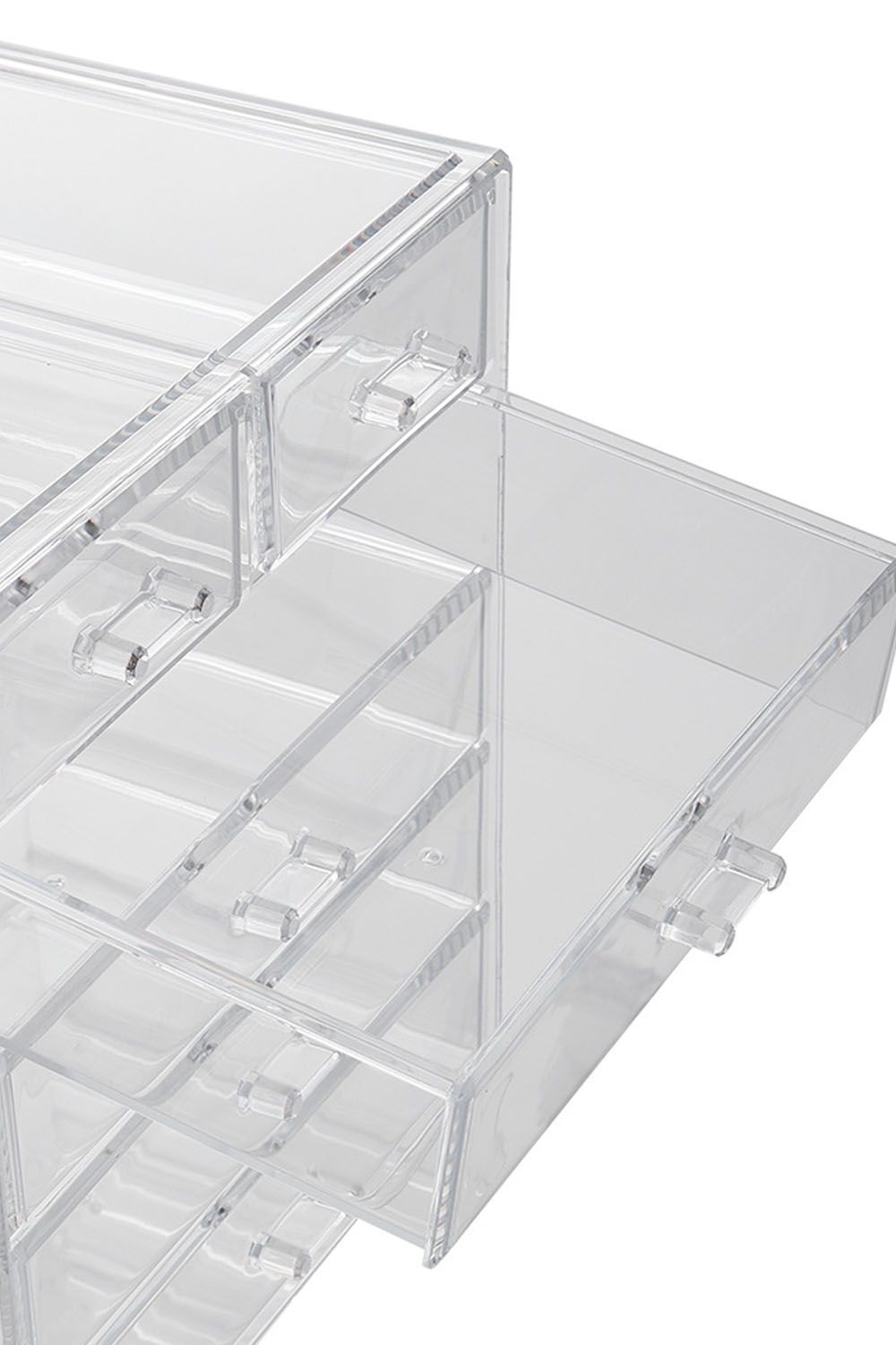 SHEONLY Transparent Makeup Organizer Cosmetic Storage Box for Dresser and Bathroom image 3