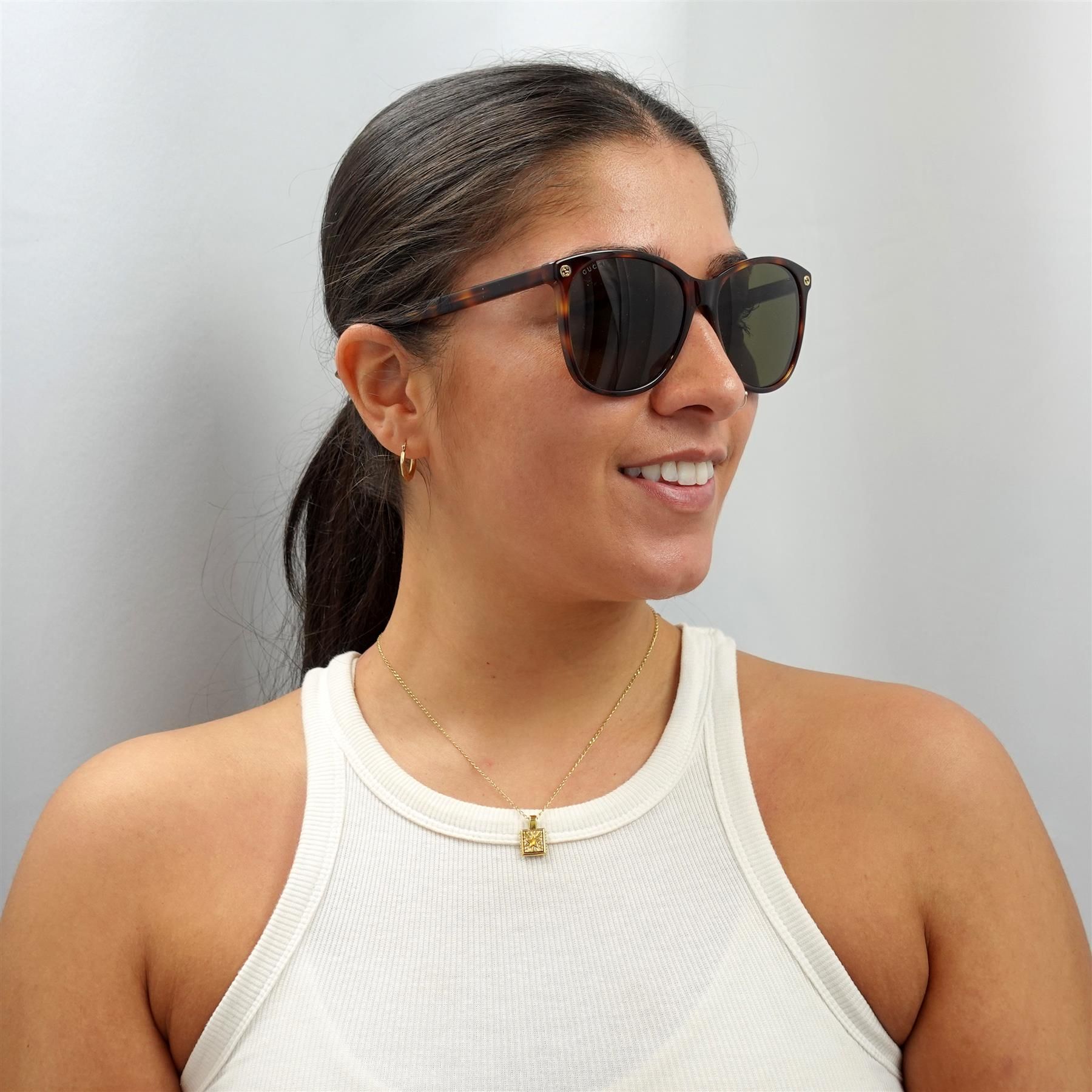 Gucci Round Havana Brown Sunglasses image 3