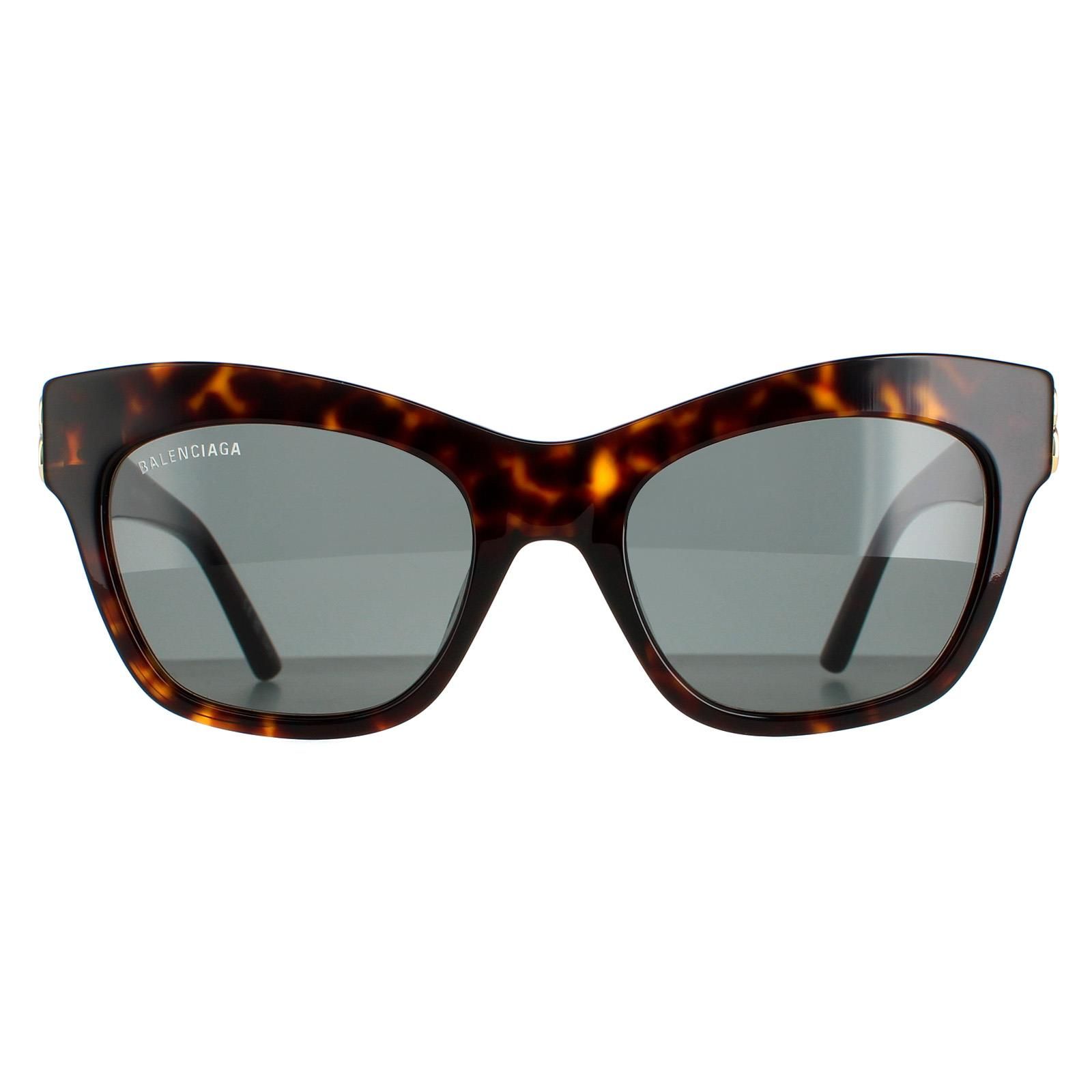 Balenciaga Cat Eye Dark Havana and Gold Green Grey BB0132S image 1