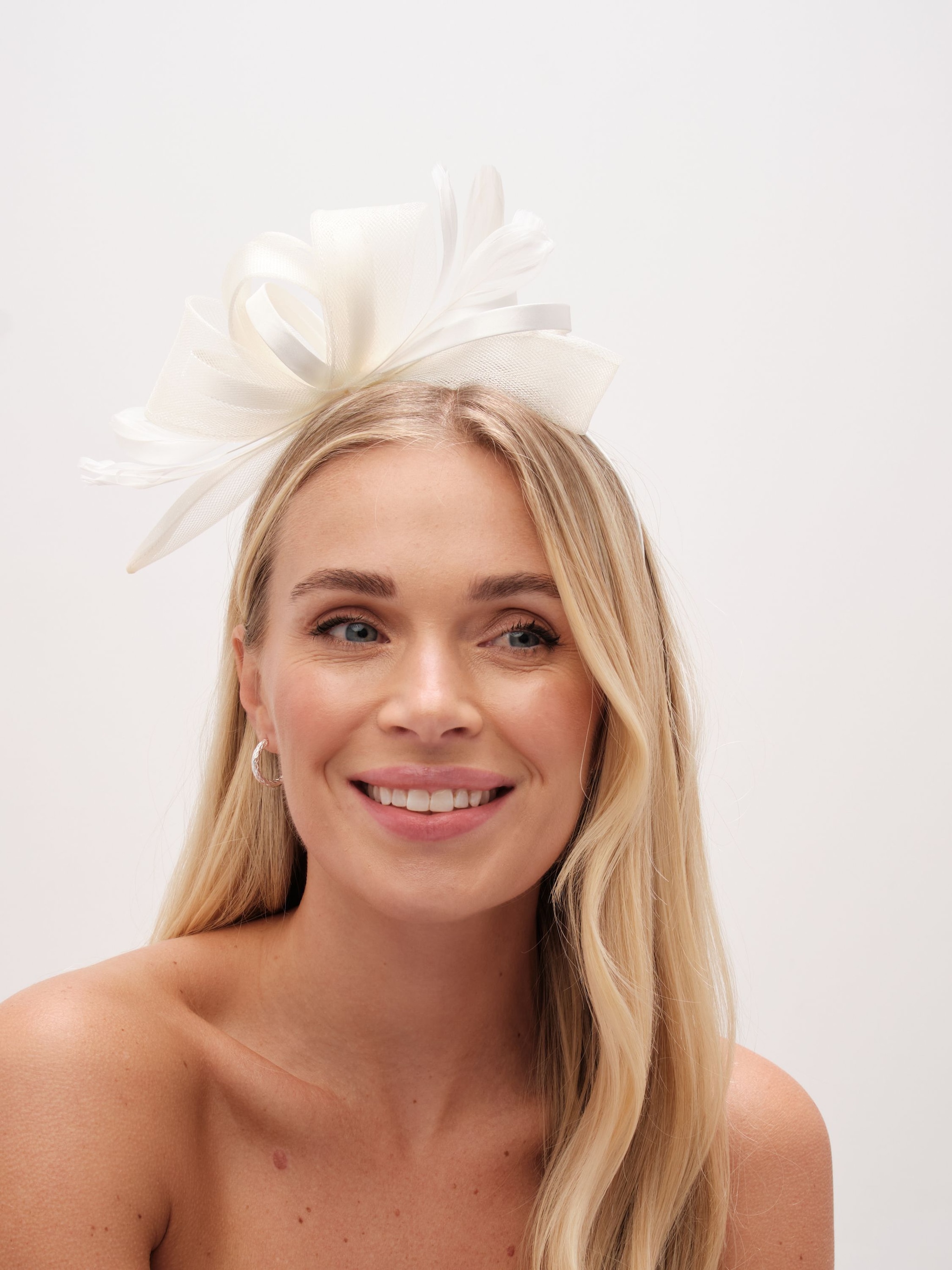 Jon Richard Cream Medium Fascinator Headband image 3