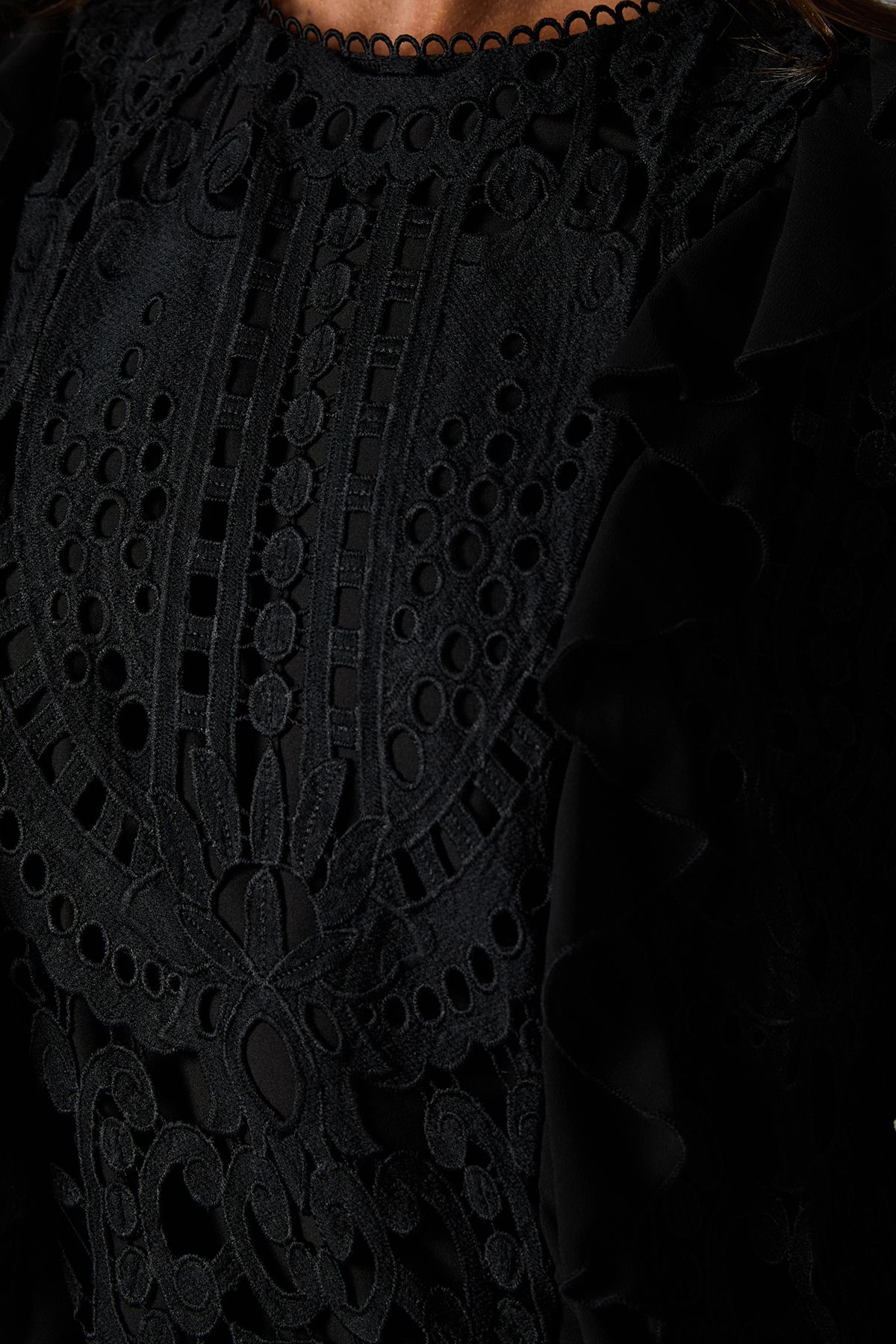 Coast Lace Frill Sleeve Top Black image 5