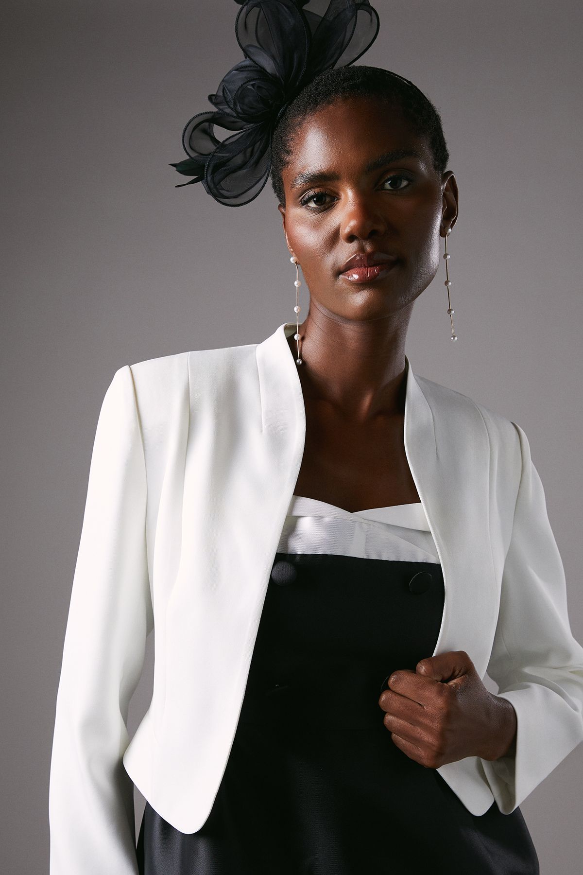 Coast Bow Back Long Sleeve Jacket White image 3