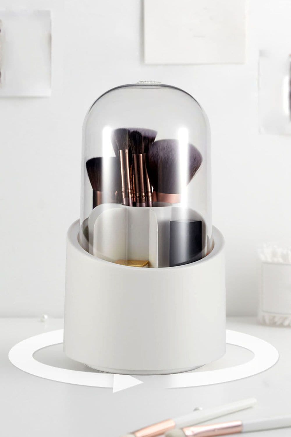 Living and Home Makeup Brush Holder Organizer with Lid image 1