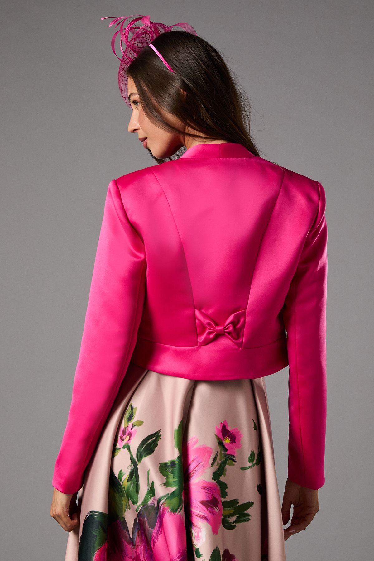 Coast Crop Satin Jacket Bright Pink image 3