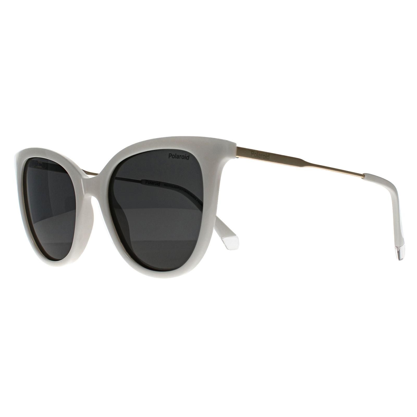 Polaroid Cat Eye White Grey Polarized PLD 4184/S/X image 2