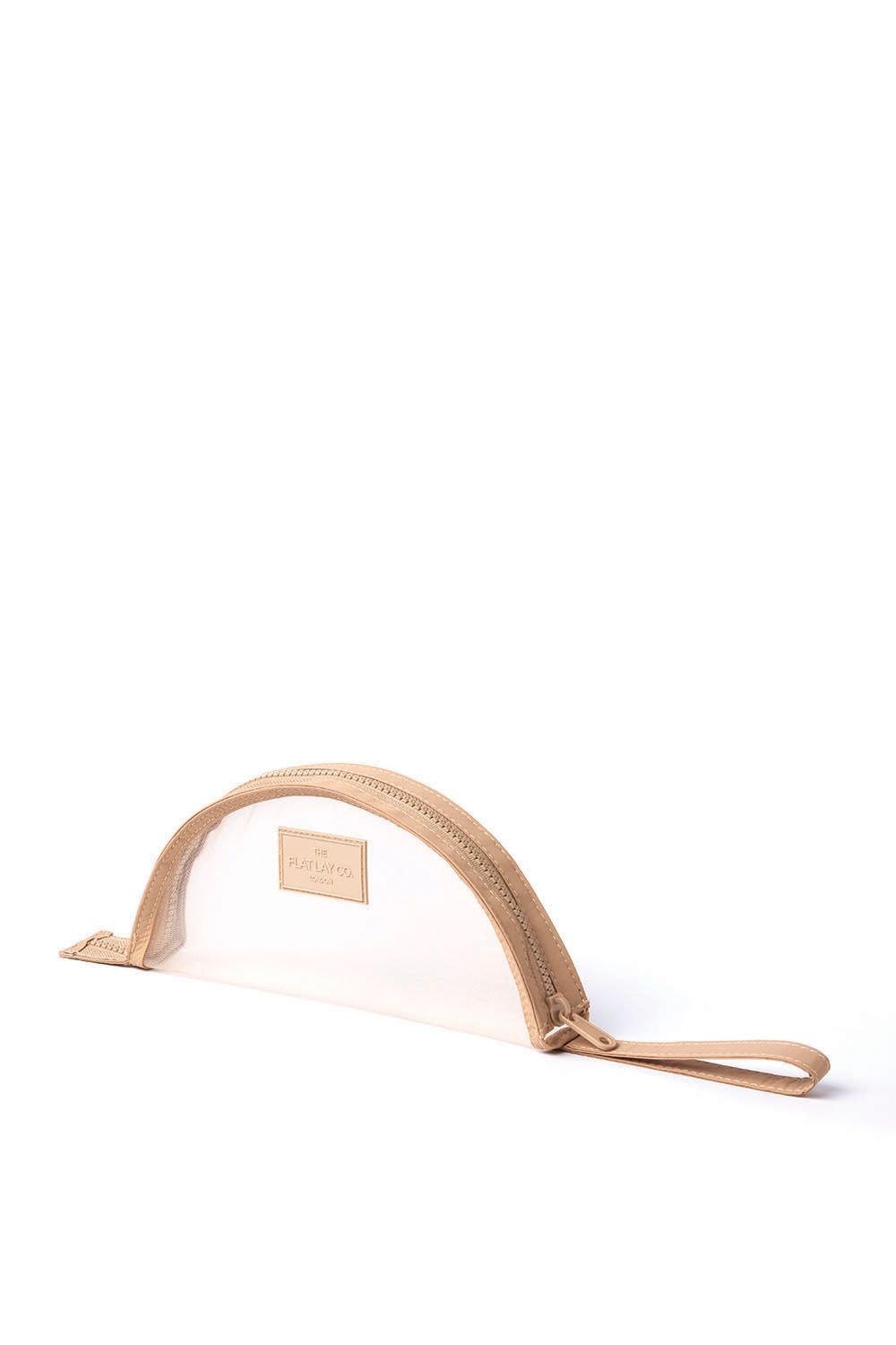 The Flat Lay Co Mesh Lunar Flat Lay Makeup Pouch - Taupe Multi image 1