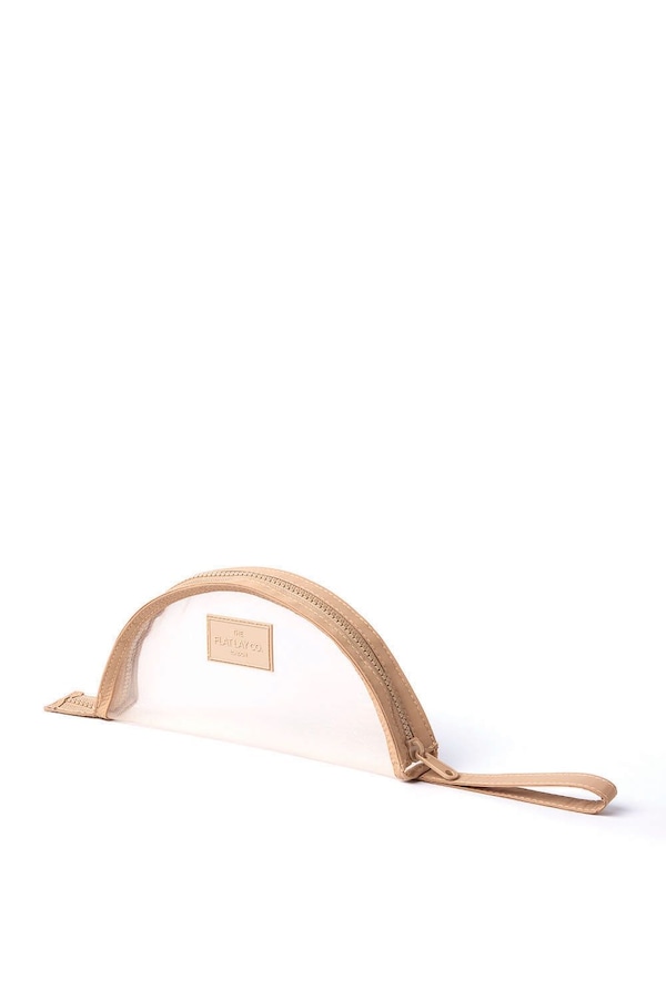 The Flat Lay Co Mesh Lunar Flat Lay Makeup Pouch - Taupe Multi