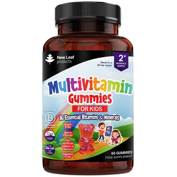 New leaf health New Leaf Products Multivitamin Gummies For Kids - Essential Daily Chewable Vitamins & Minerals 60 Vegan Gummies image 1
