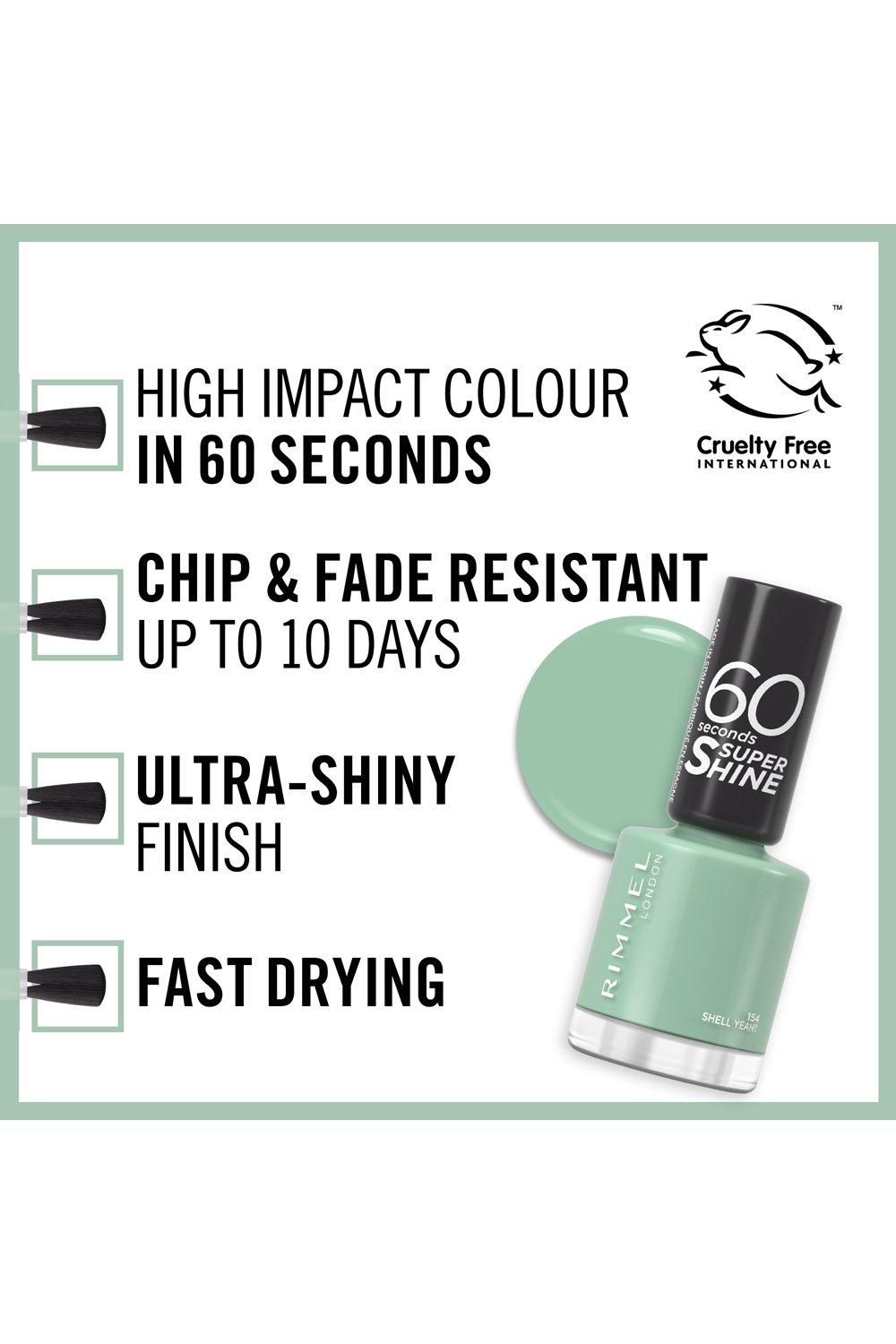 Rimmel London 60 Seconds Super Shine Nail Polish Shell Yeah image 4