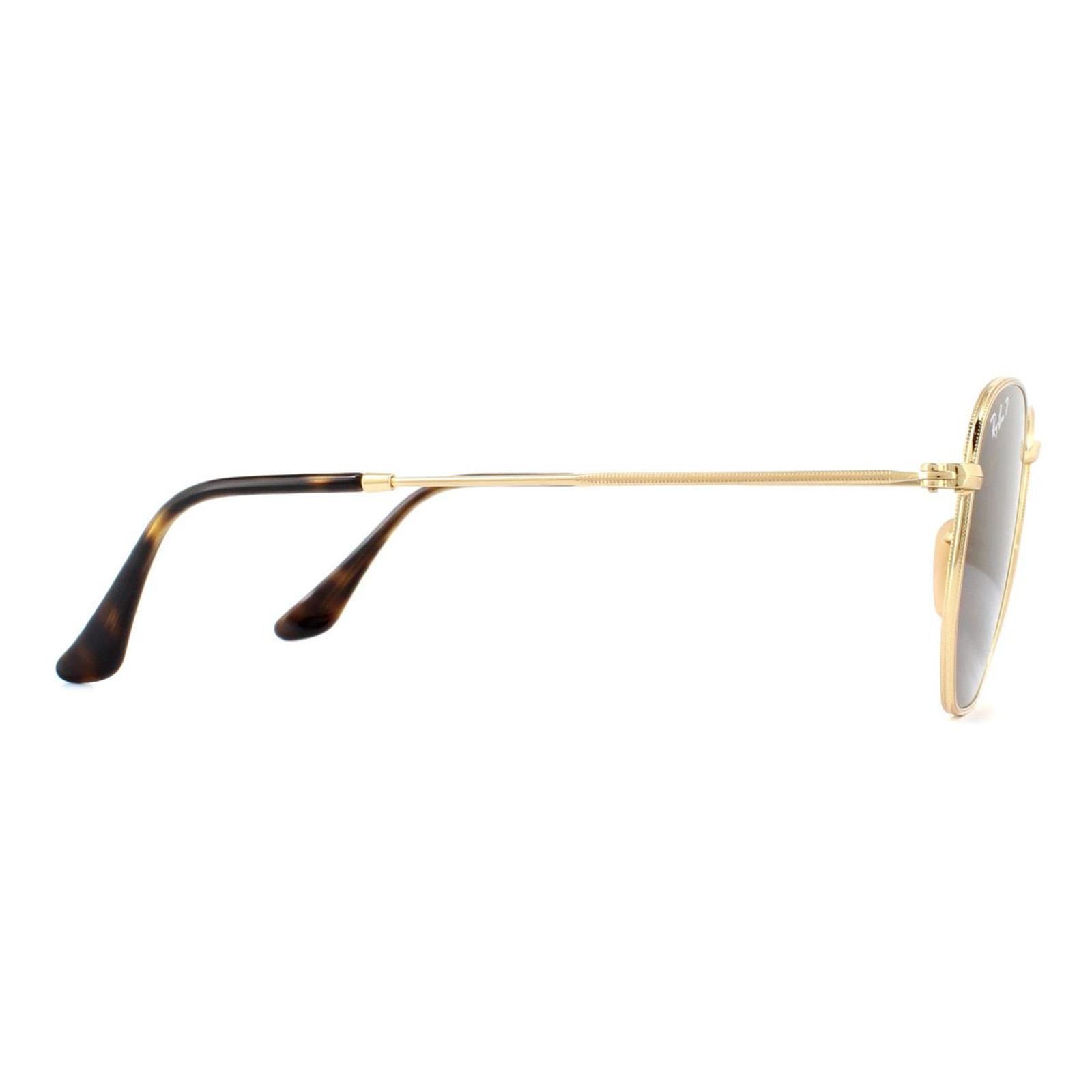 Ray-Ban Square Gold Brown Polarized Sunglasses image 4