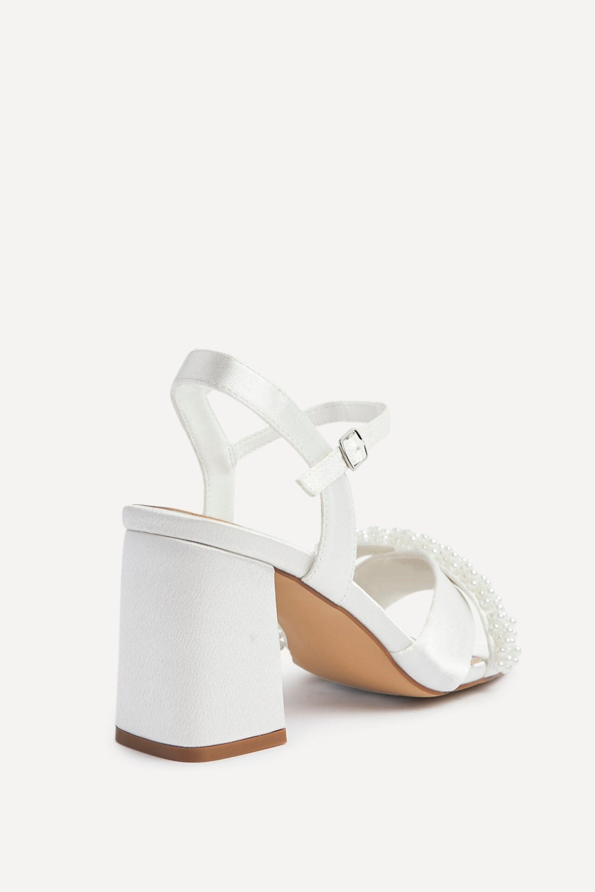 Linzi Devotion Wide Fit Ivory Satin Block Heel image 5