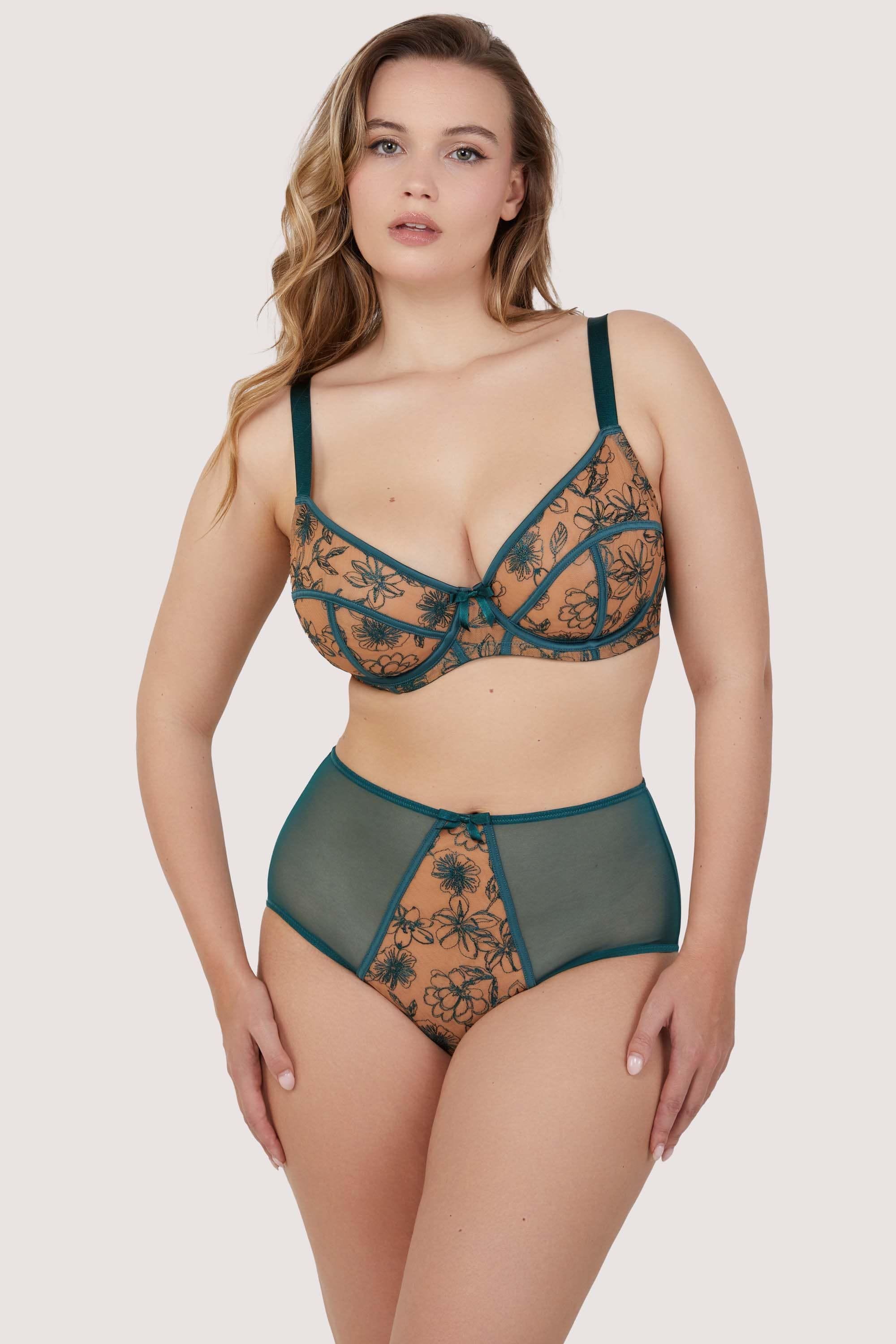 Playful Promises Olivia Contrast Embroidery High Waist Brief image 6