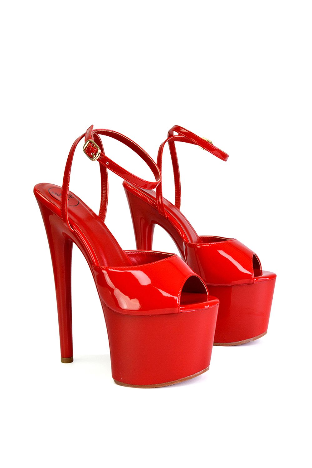 XY London 'Sunshine' Strappy Peep Toe Stiletto High Heel Platform Shoes image 4