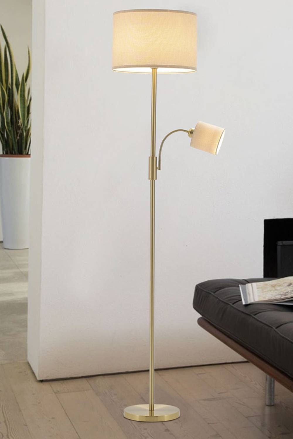 Living and Home 2-Light Floor Standing Lamp with Adjustable Head image 6