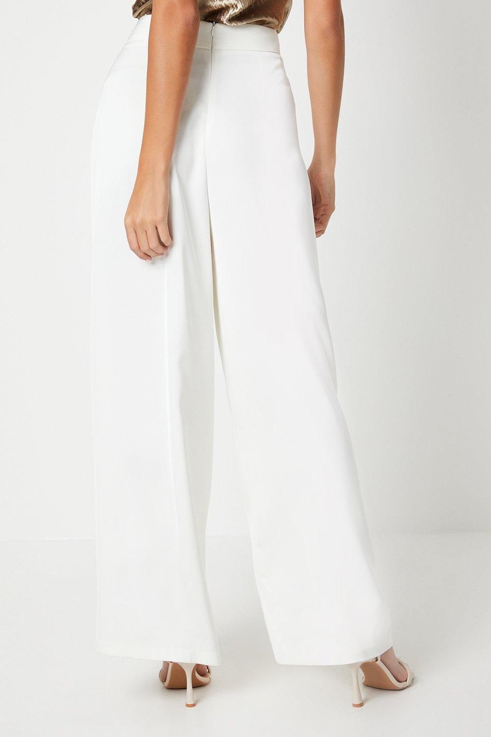 Coast Satin Wide Leg Trouser Ivory image 3