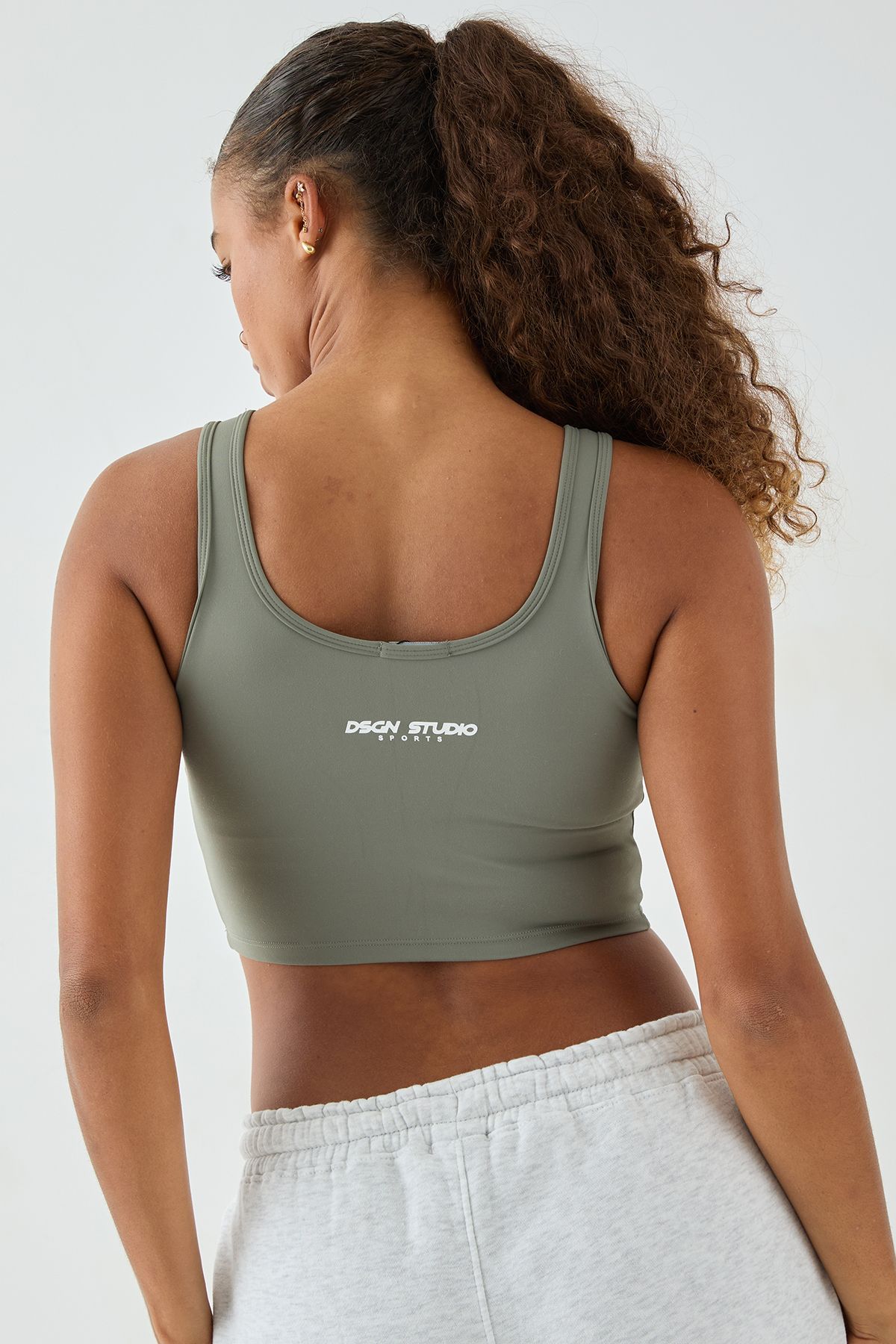 DSGN Studio DSGN Studio Ultra Sculpt Padded Sports Bra Khaki image 2