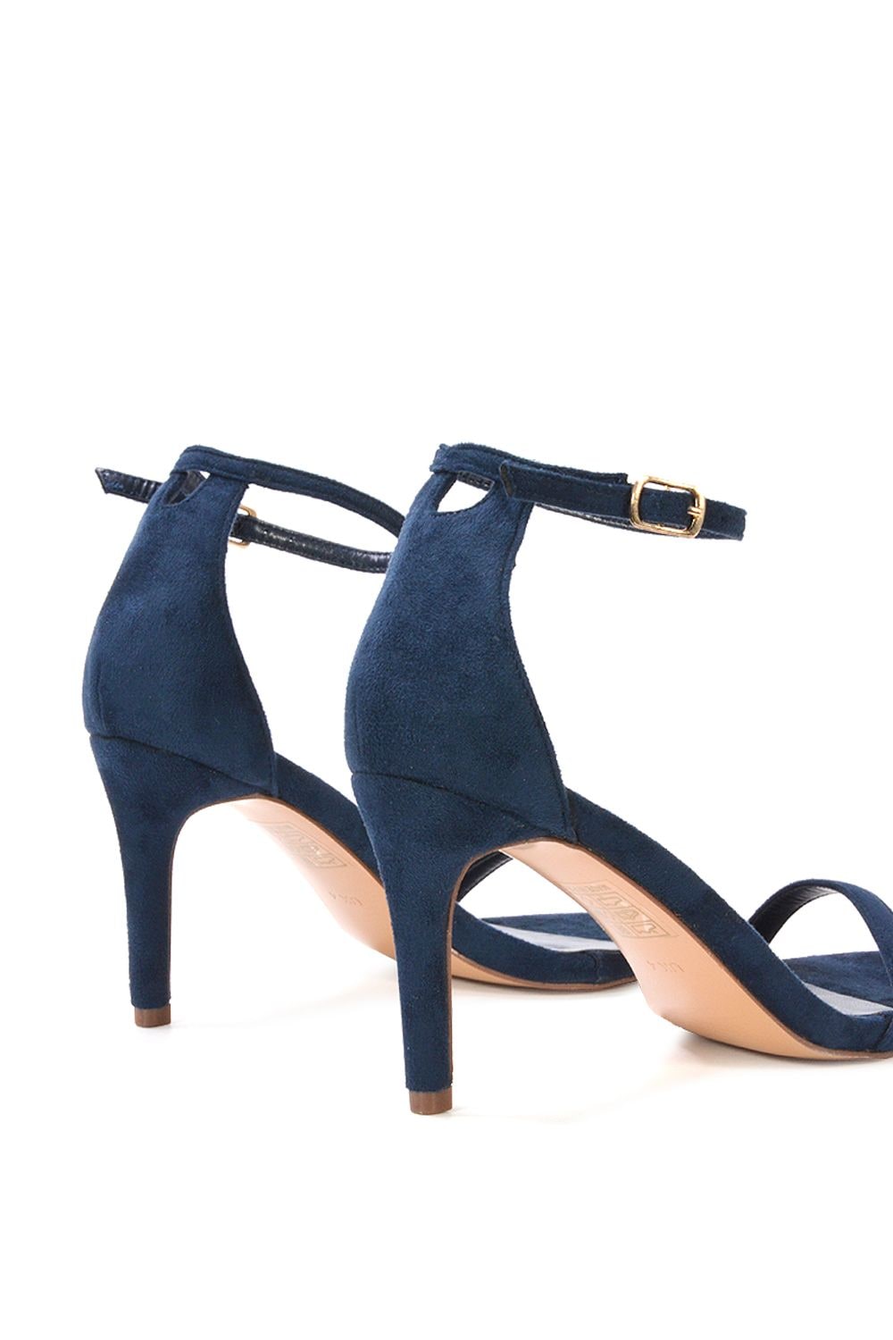 XY London 'Emma' Square Toe Stiletto High Heel Summer Sandals With Ankle Strap image 5