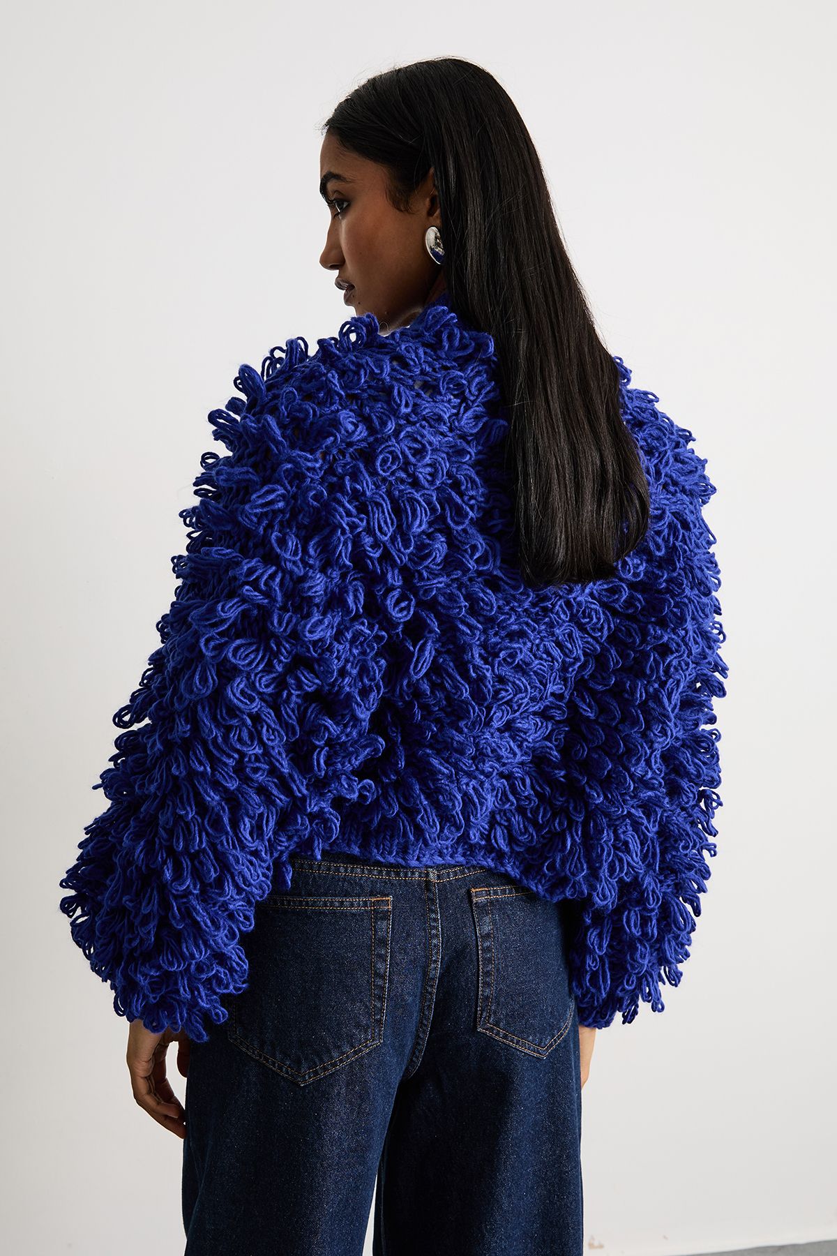 Warehouse Fringe Loop Bomber Cobalt image 3