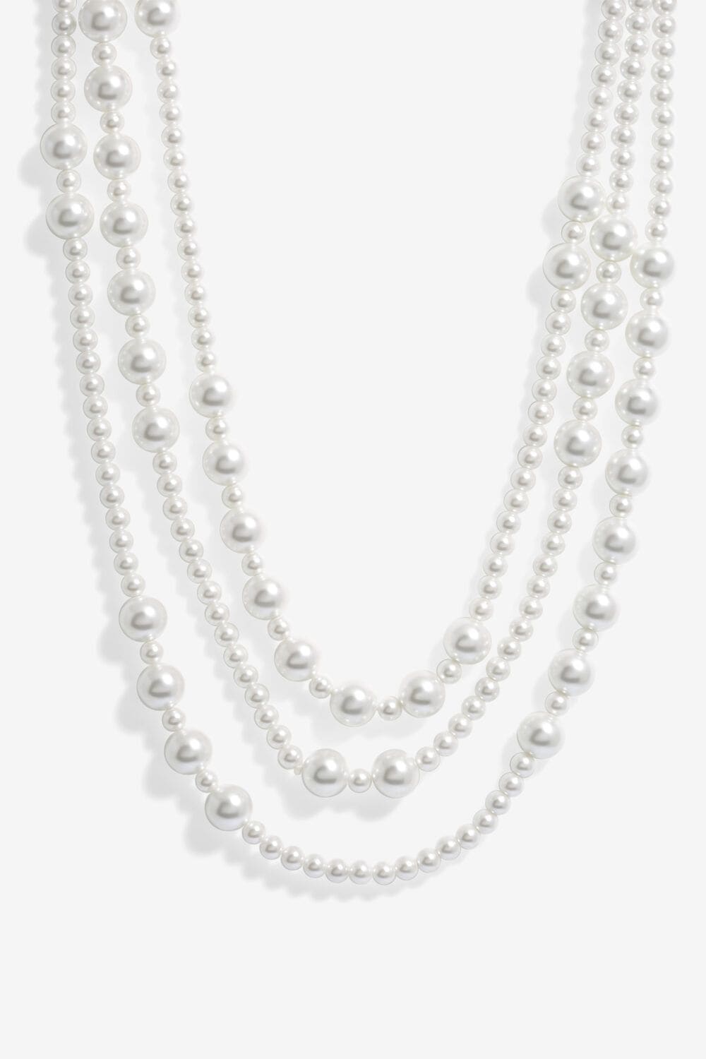 Mood Gold Cream Pearl Multirow Necklace image 1