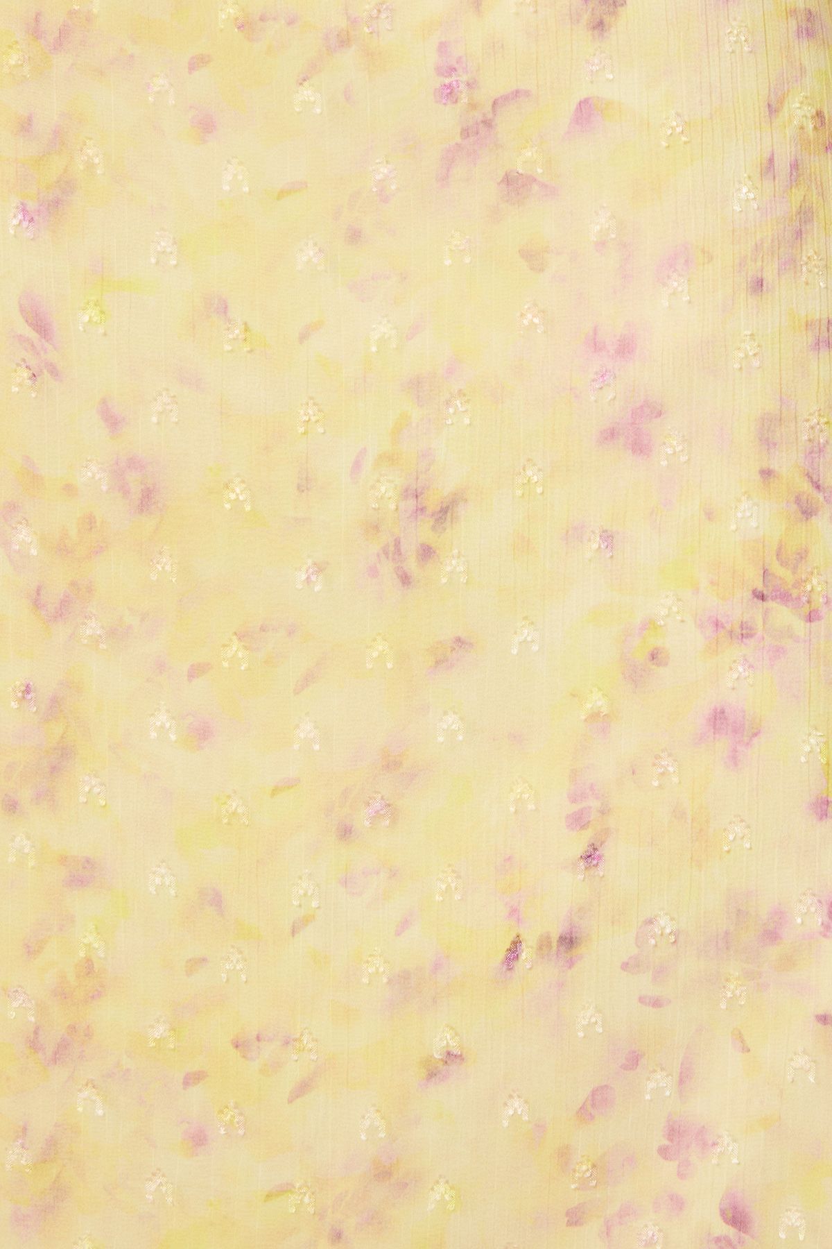 Oasis Printed Mesh Dobby Halterneck Dress Yellow image 5