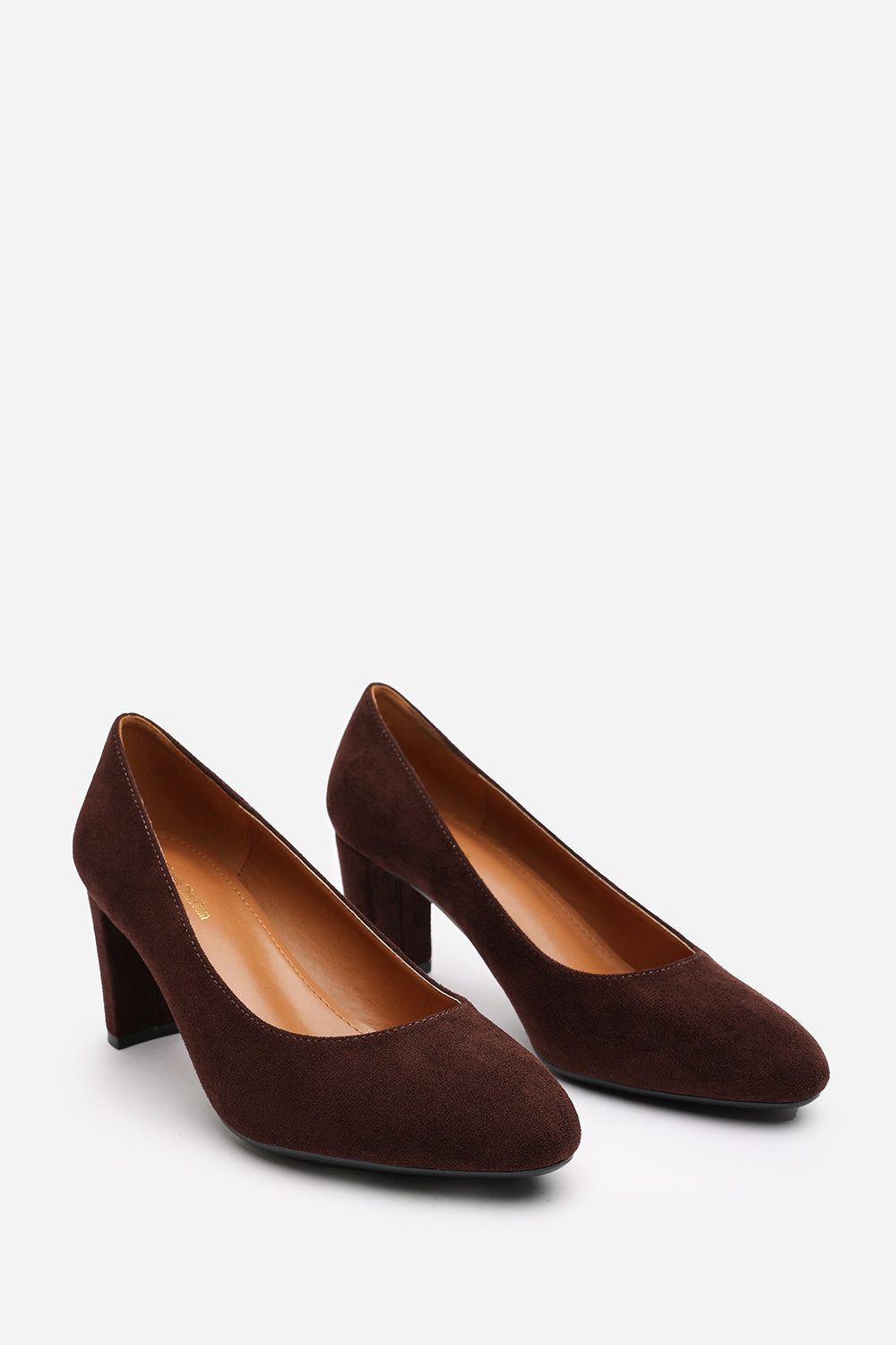 Where's That From 'Nolan' Wide Fit Suede Mid Block Heel Court Shoe With Rounded Toe image 3