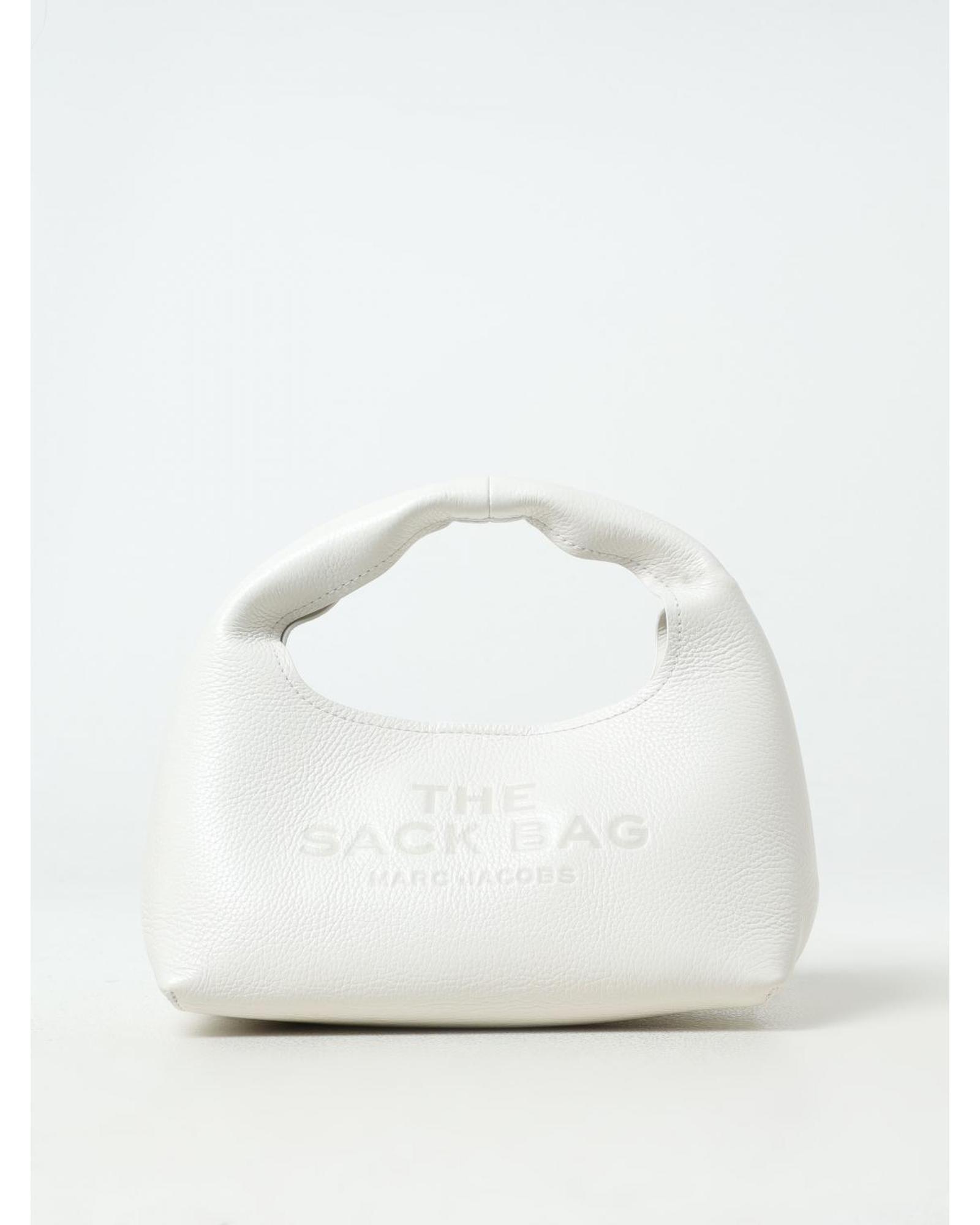Marc Jacobs Sack Bag Mini Top Handle Wo - White Handbags