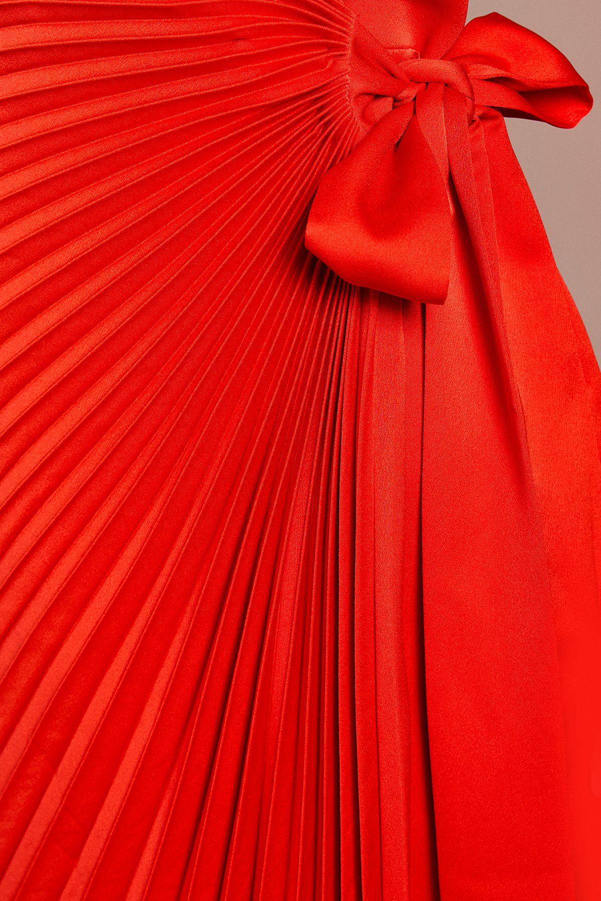 Coast Satin Pleated Wrap Dress Flame Red image 5