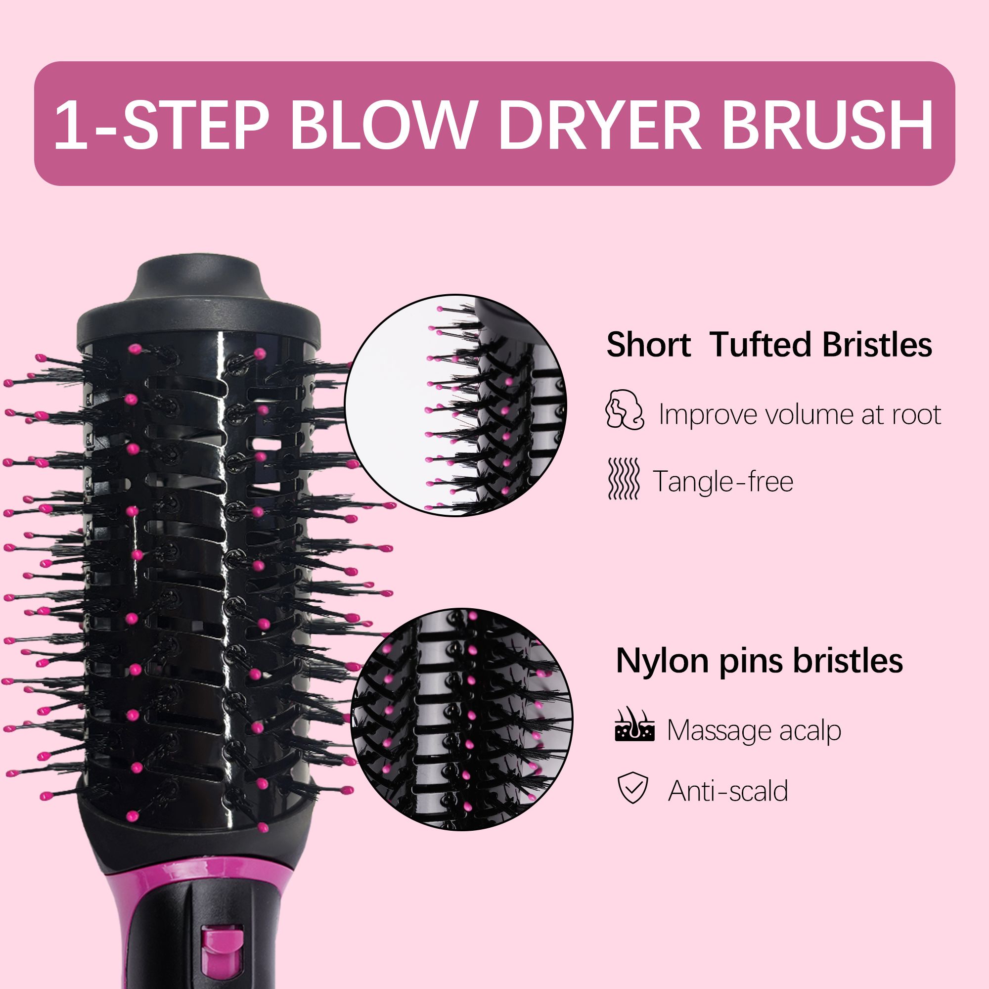 Alivio 4 in 1 Professional Hair Dryer Hair Styler Volumizer - Black image 6